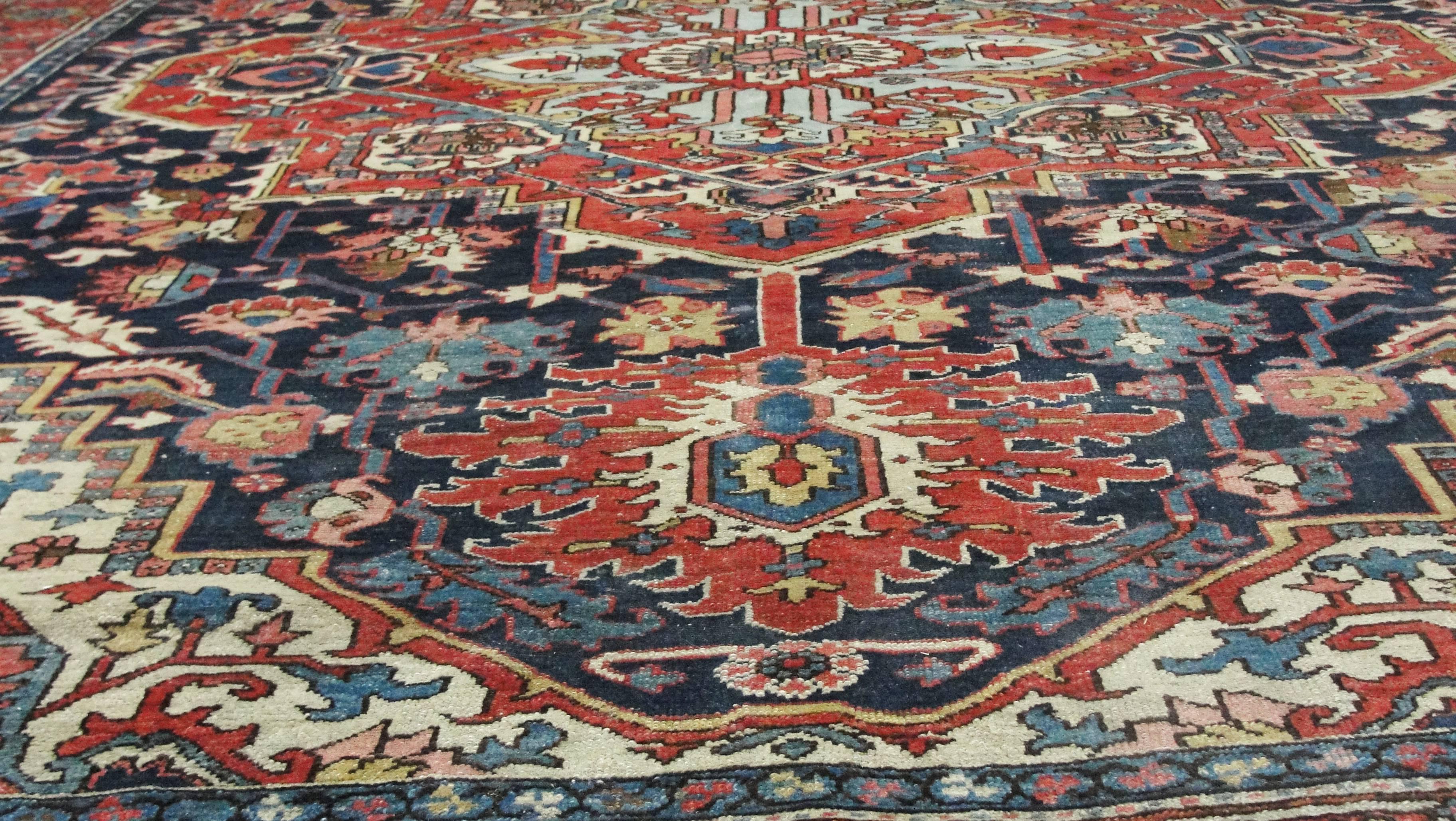 Wool Antique Serapi/ Karajah Baft Carpet For Sale