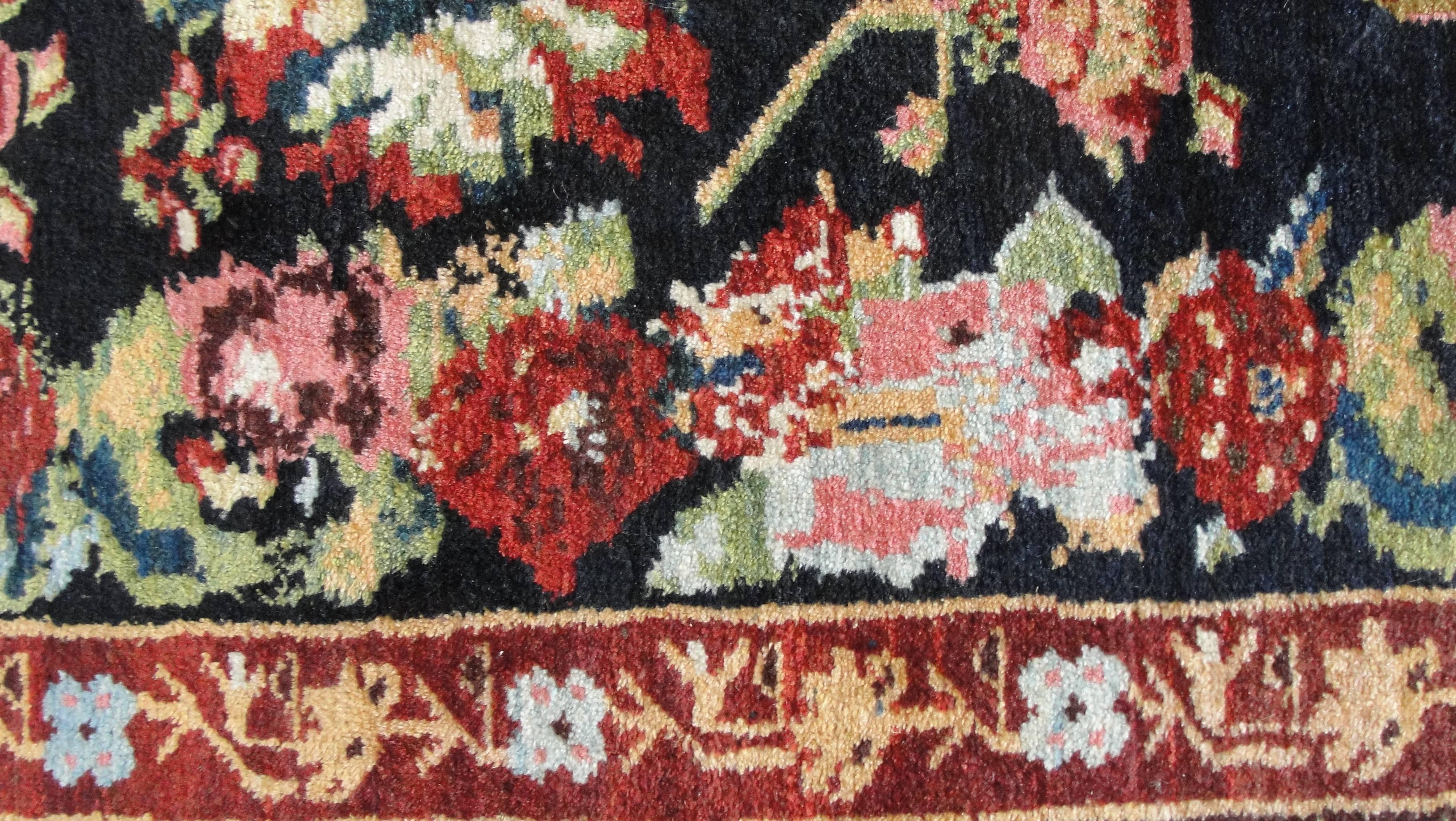 Heriz Serapi Antique Persian Baktiari Carpet, 7'3