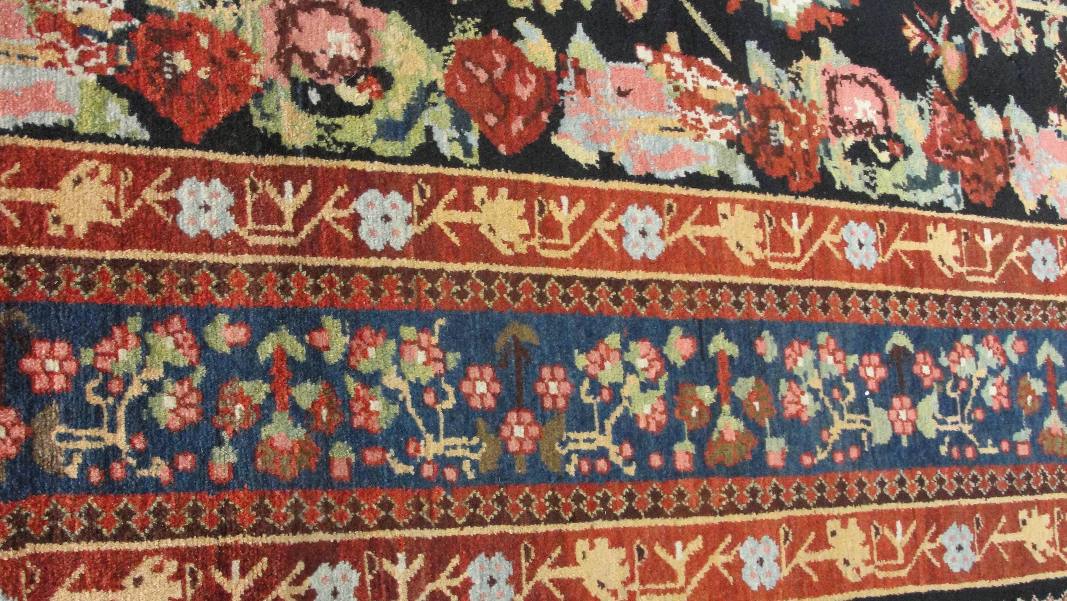 Wool Antique Persian Baktiari Carpet, 7'3