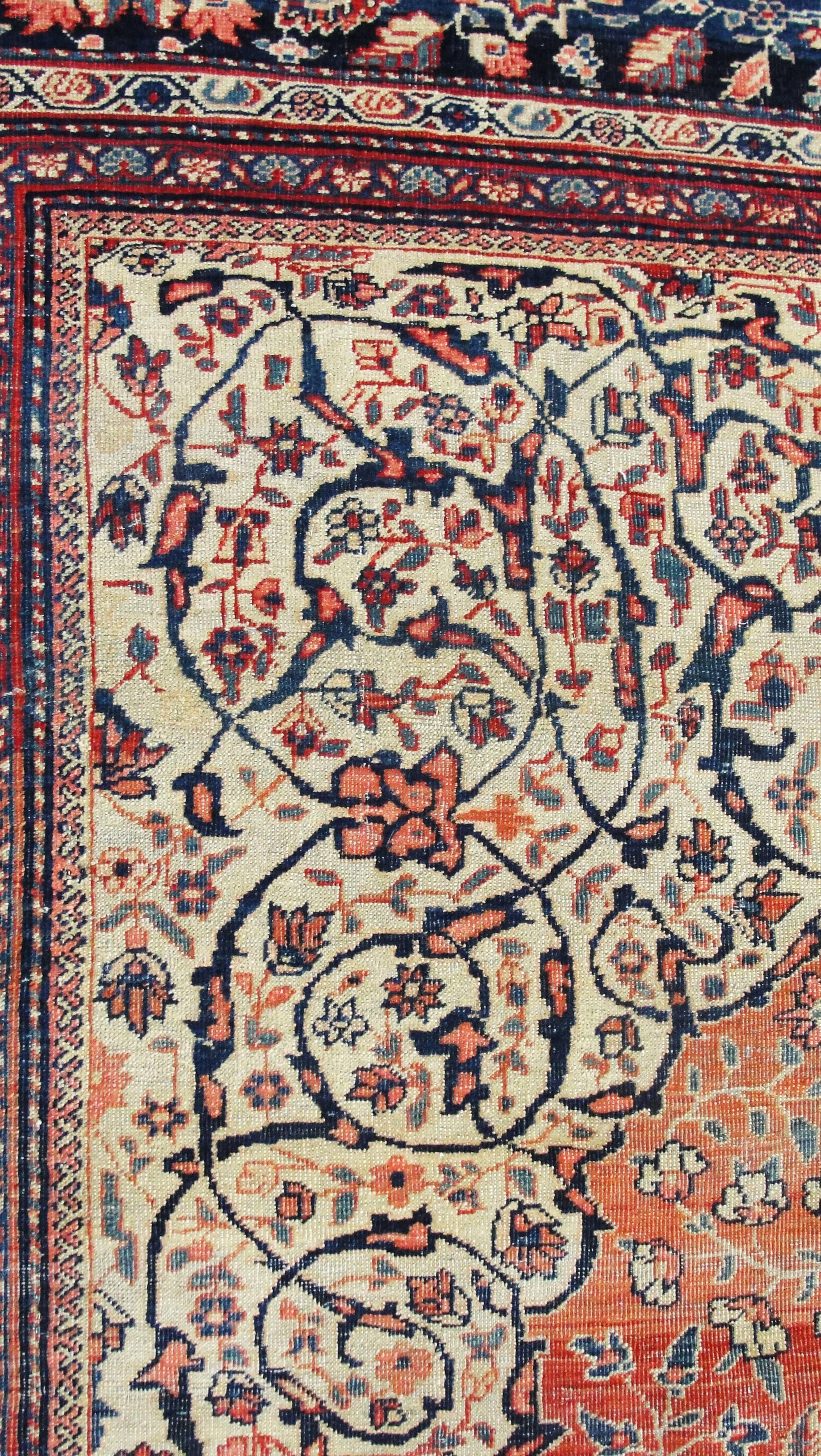 Hand-Woven Amazing Sarouk Feraghan Carpet For Sale