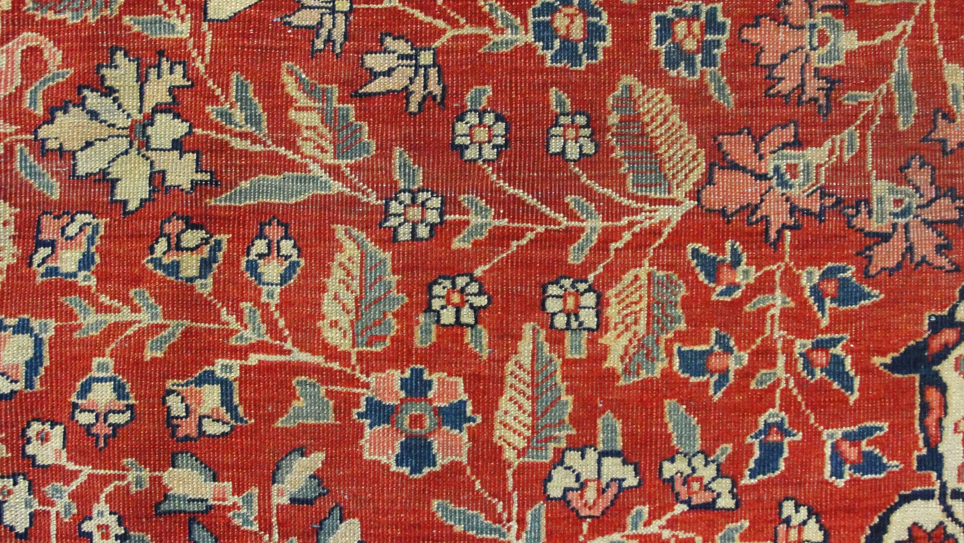 Late 19th Century Amazing Sarouk Feraghan Carpet For Sale