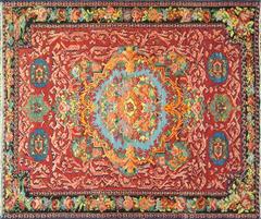 Antique Karabagh/Caucasian Soumak/kilim Rug, 5'1" x 6'4"