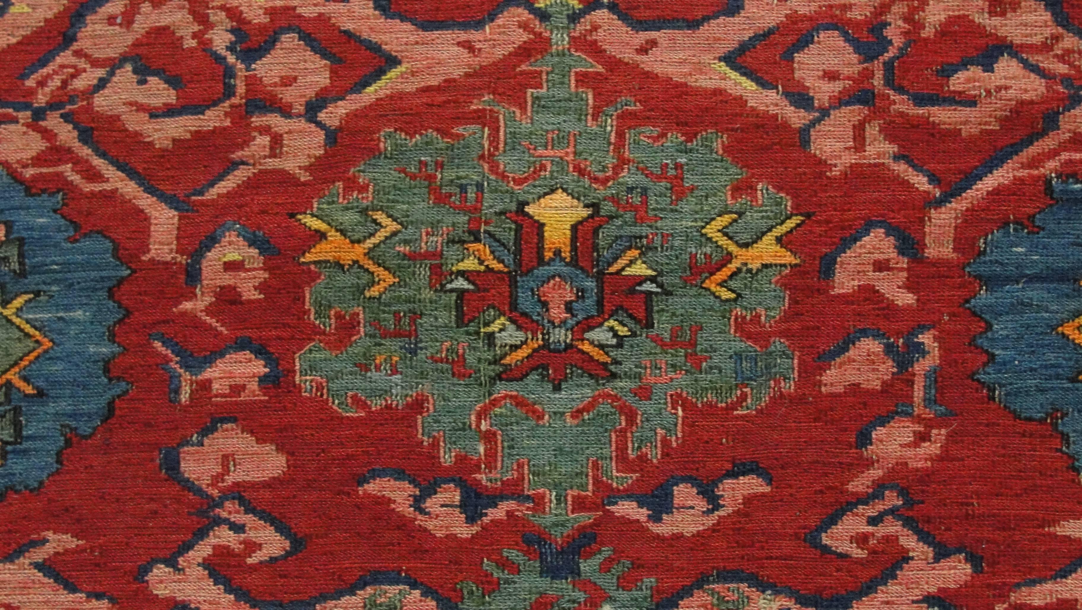 Hand-Woven Antique Karabagh/Caucasian Soumak/kilim Rug, 5'1