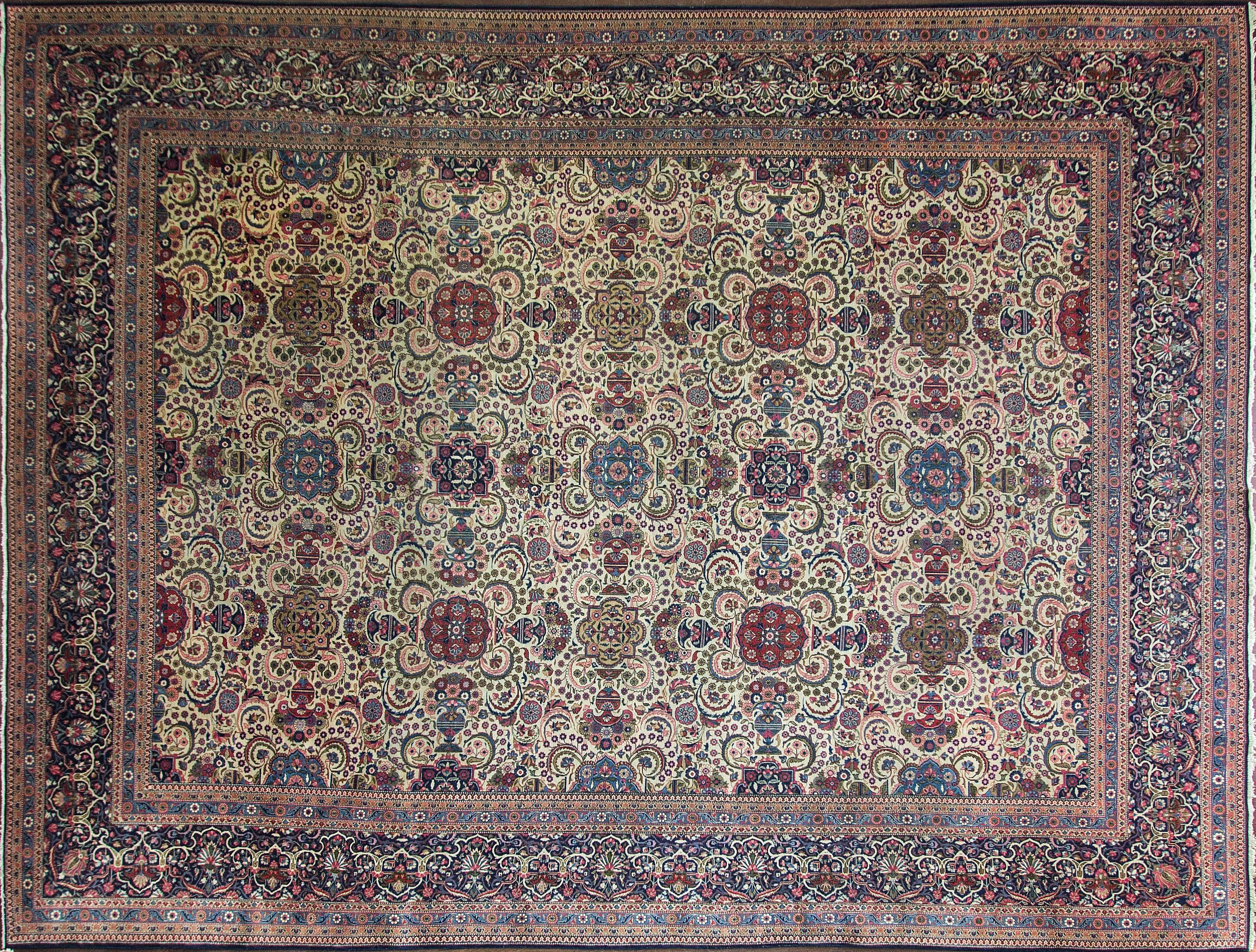 Kashan is a city in North Central Iran. We know that there was production of Persian carpet at Royal workshops in the 17th and early 18th century. Many authors attribute Persian rugs and carpet to Kashan in the 16th century particularly of the