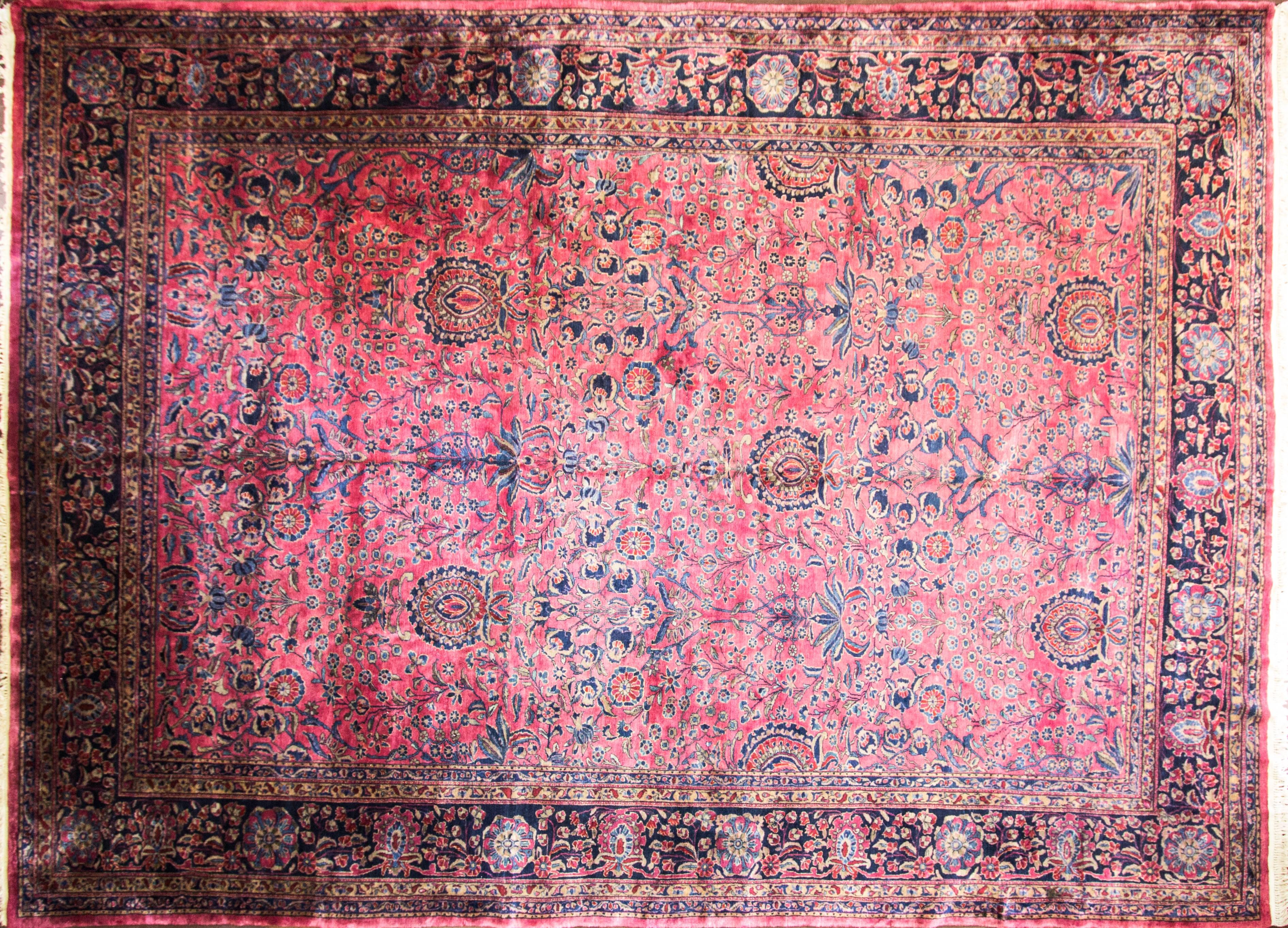 Sarouk, a small village and its neighboring villages in northwestern Iran are the source of large numbers rugs imported into the United States. The Sarouk carpet production came into existence around 1880 specifically for the European and North