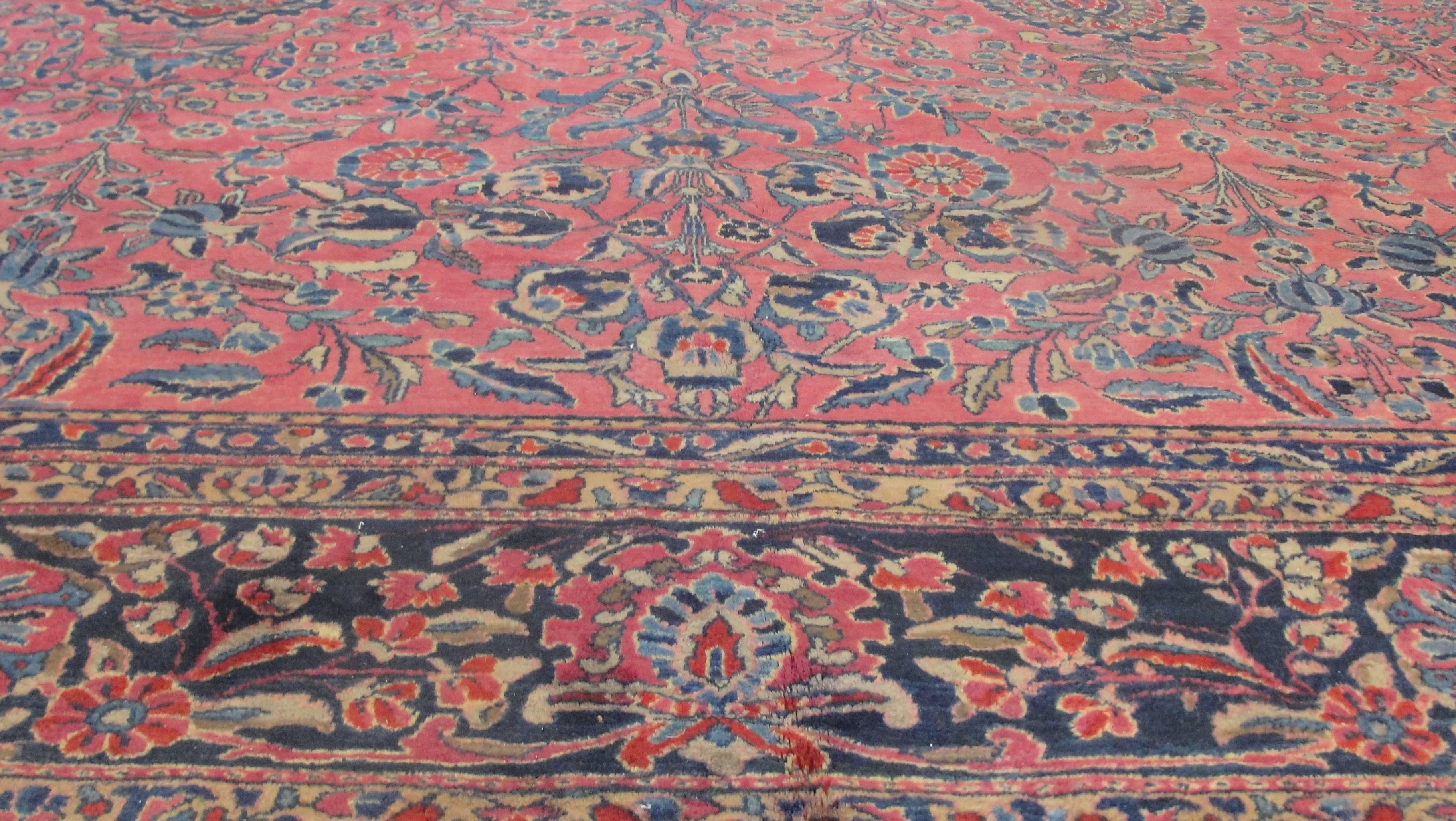  Antique Persian Mohajeran Sarouk Carpet,  11'8