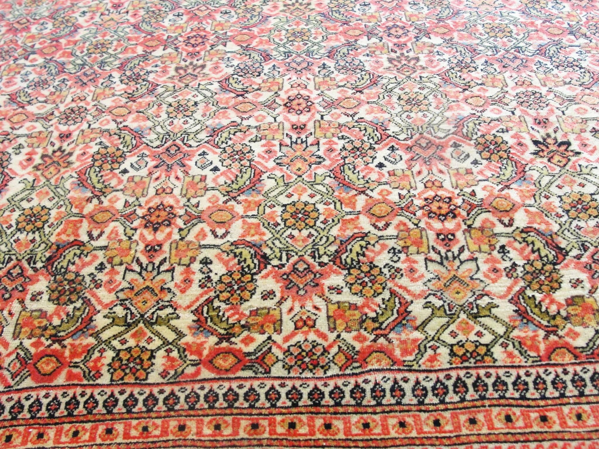 Tissé à la main Tapis persan ancien Sarouk Feraghan, de 3'11