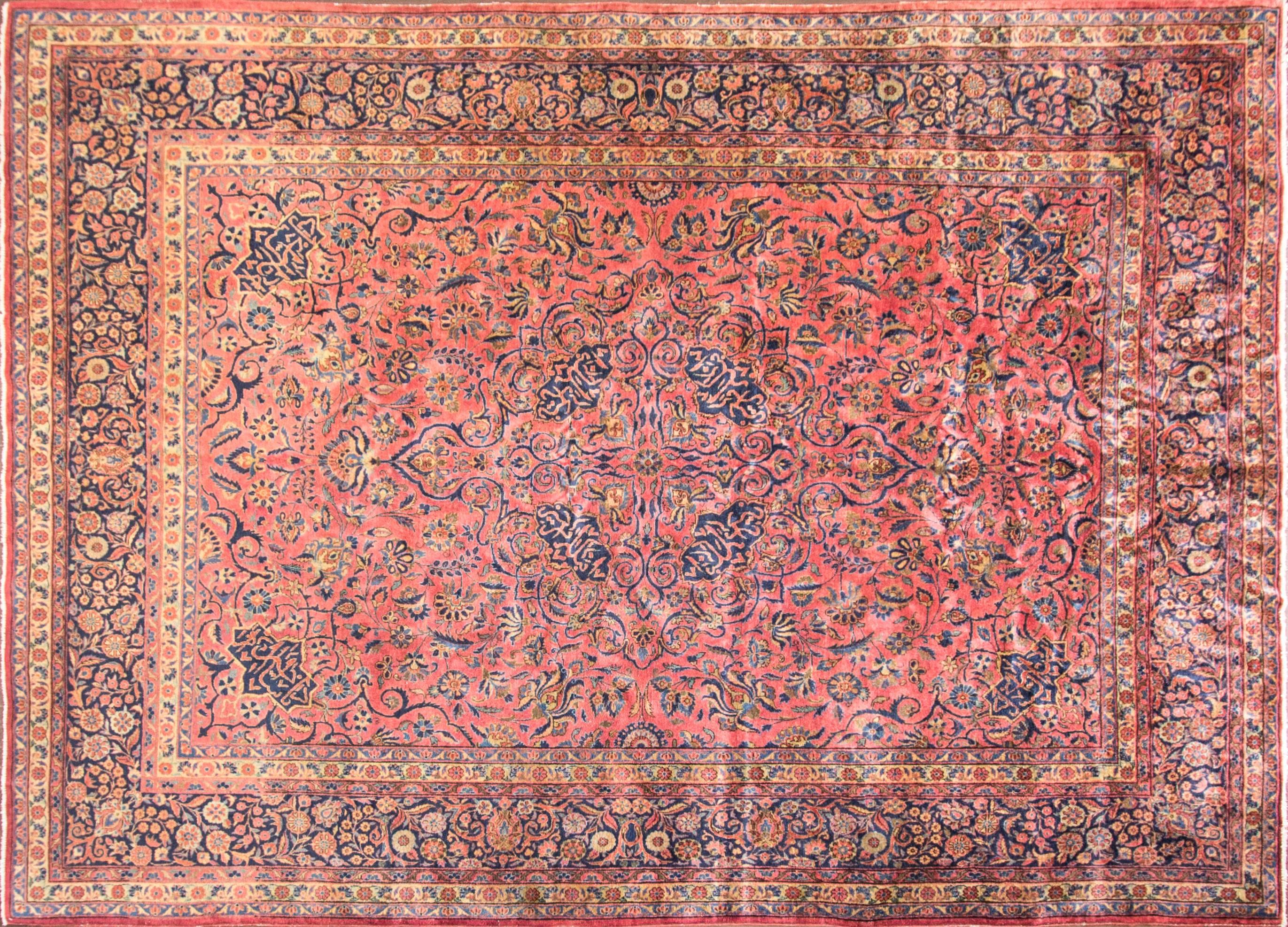 Ask for dealer shipping.
A Kashan rug made in Persia in the city of Kashan in Isfahan Province North Central Iran. There was production of Persian carpet at Royal workshops in the 17th and early 18th century. The Persian carpet workshops ceased