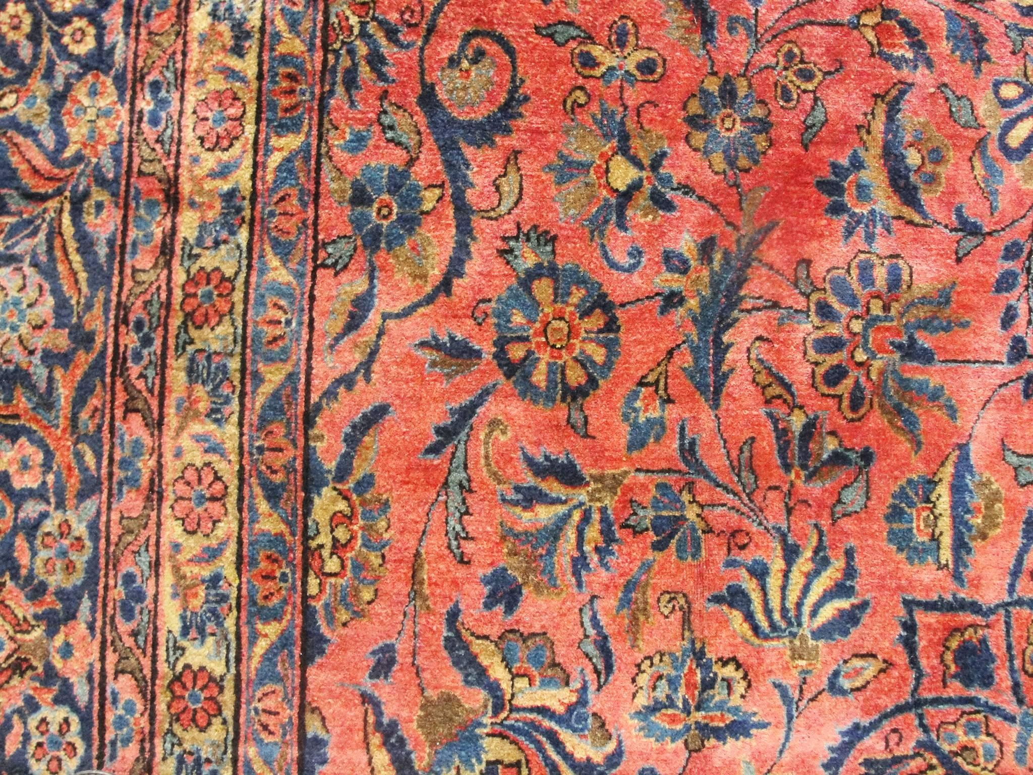 Early 20th Century  Antique Persian Manchester Kashan Carpet, Signed