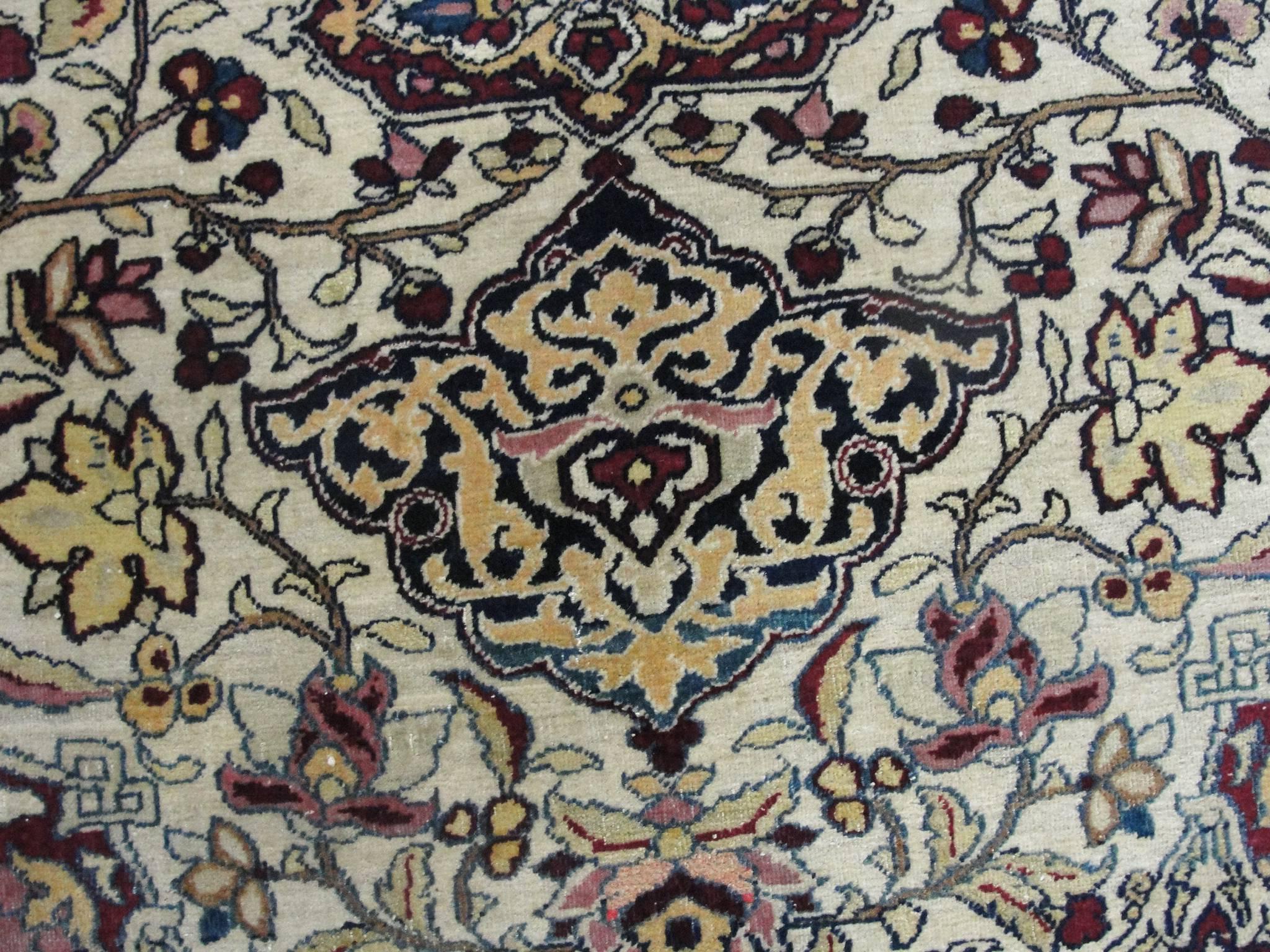 antique esfahan carpet