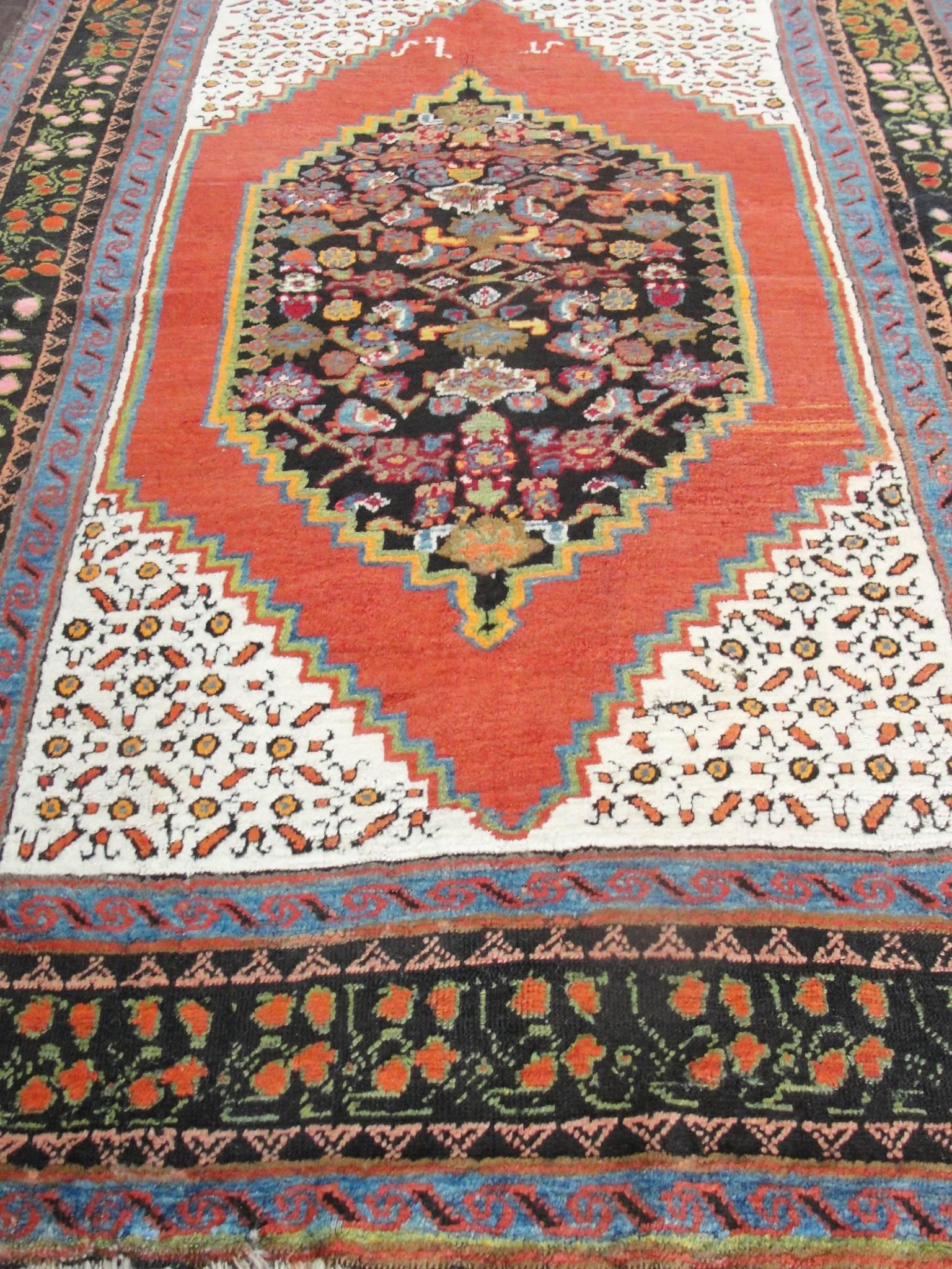 Hand-Woven  Antique Karabagh/Caucasian Rug, 4'8