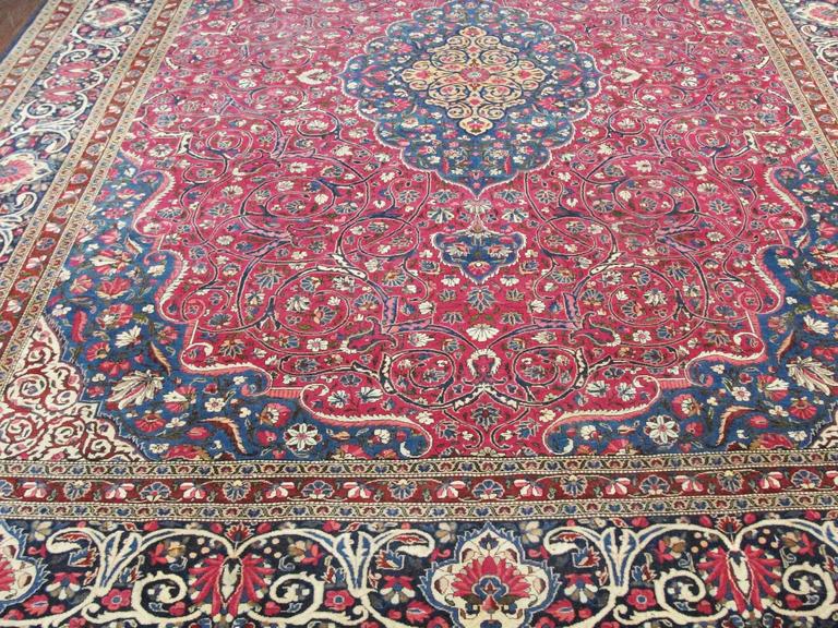 Fine Antique Dabir Kashan, Unusual Color For Sale at 1stdibs