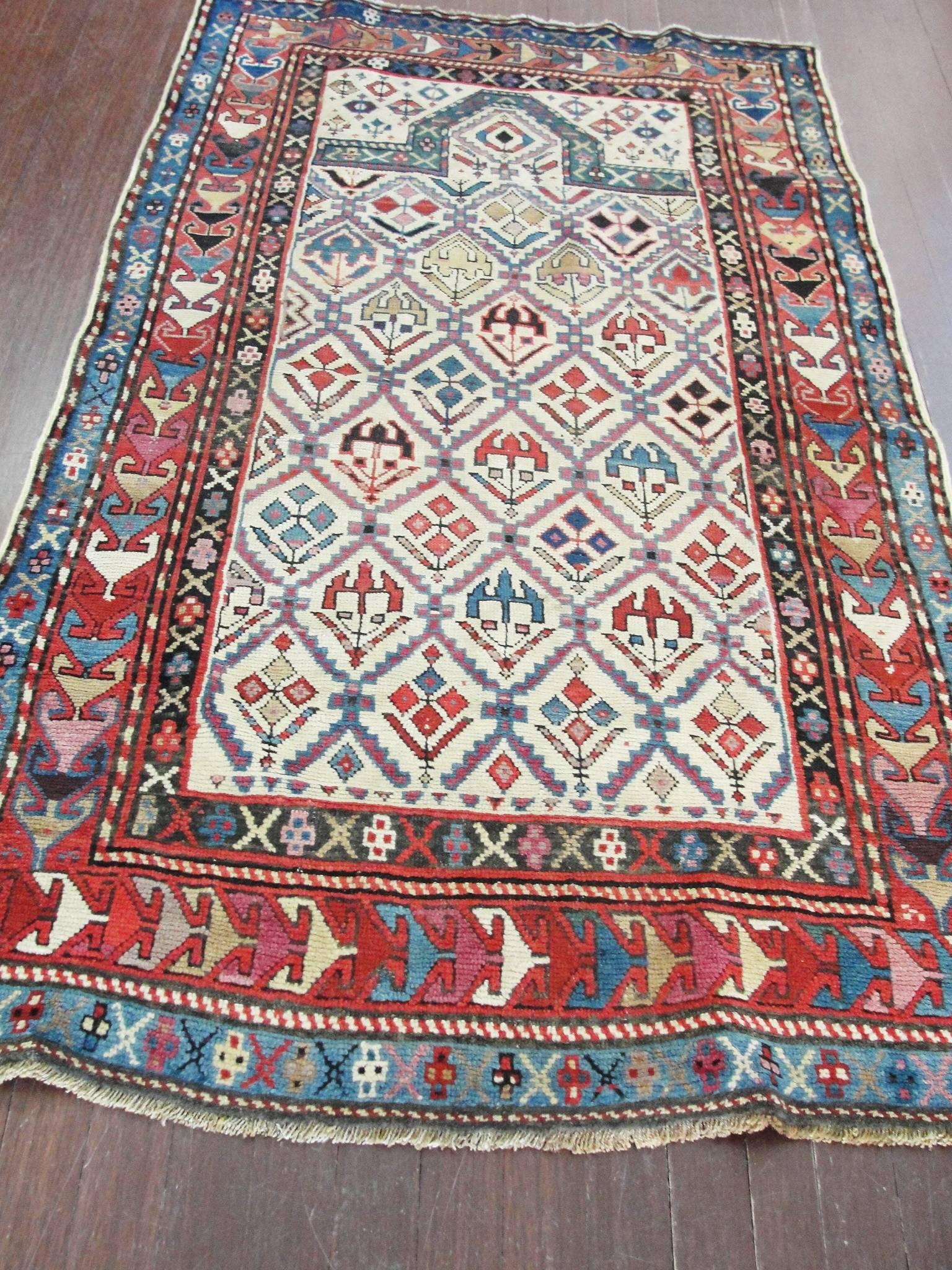 Hand-Woven Antique Shirvan/Caucasian Rug For Sale