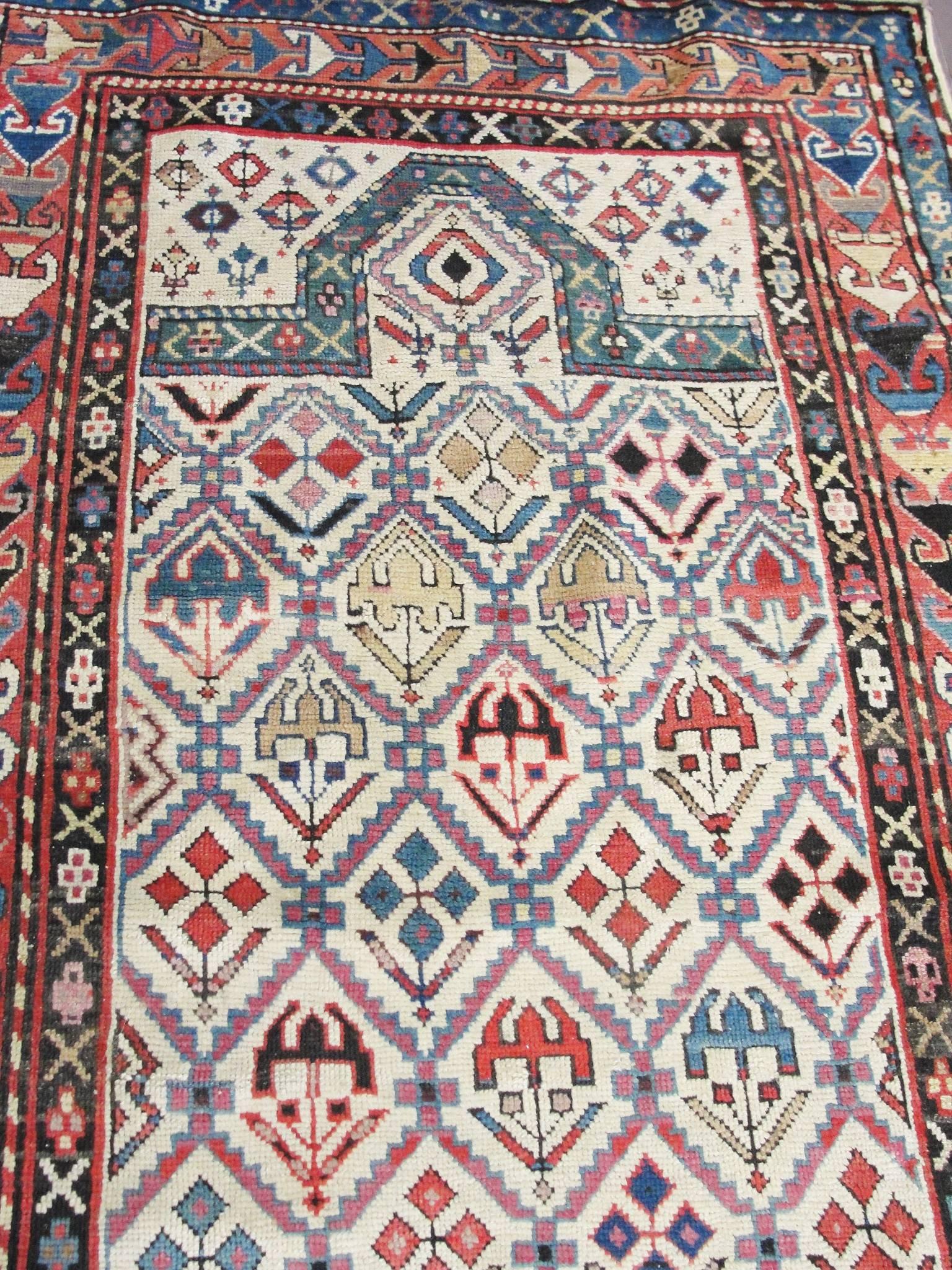 19th Century Antique Shirvan/Caucasian Rug For Sale