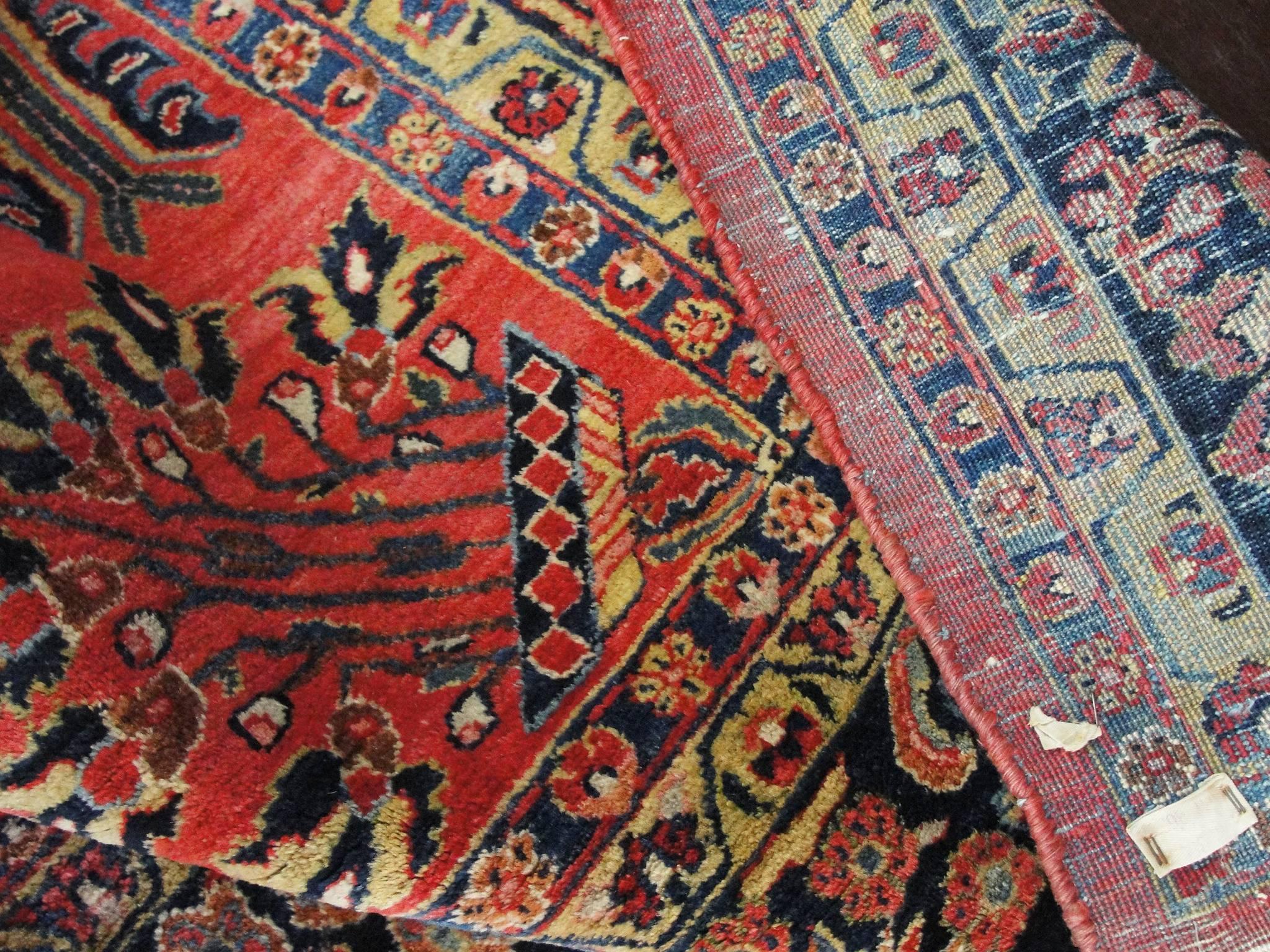 The source of this important provenance has been in the village of Sarouk. North of Arak (formerly Sultanabad). Sarouks are known to be of high quality. The pile is usually higher than the average Persian rug and therefore Sarouks are rather heavy