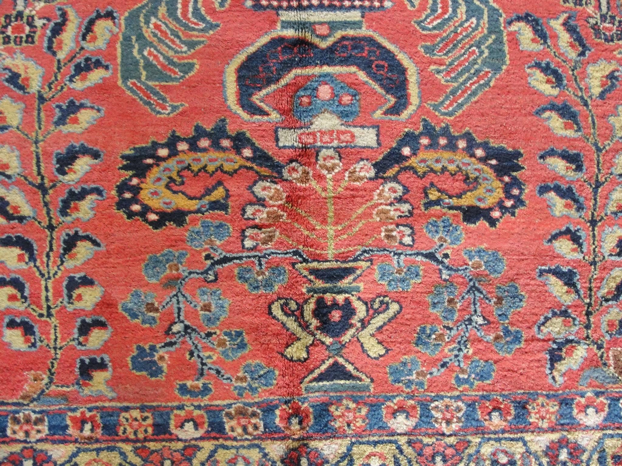 Hand-Woven Incredible Antique Mohajeran Sarouk