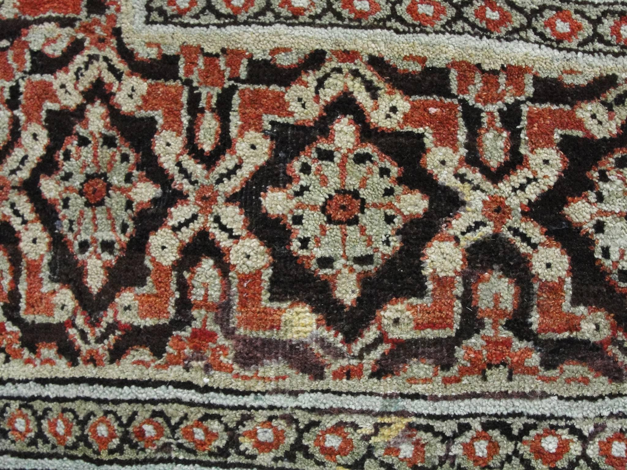 19th Century Antique Persian Sultanabad Carpet, 8' x 9'6