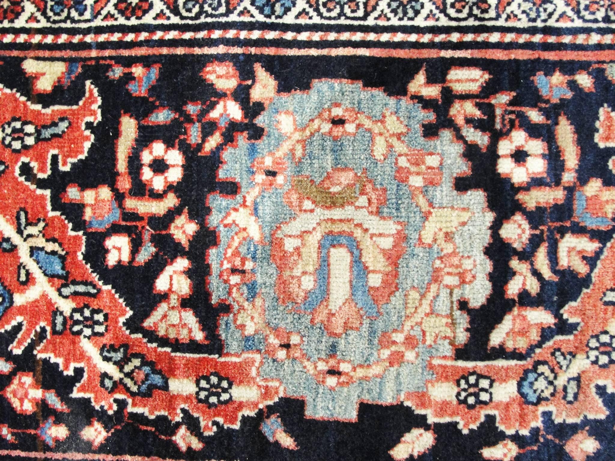 Sarouk Farahan  Antique Persian Feraghan Sarouk Carpet For Sale