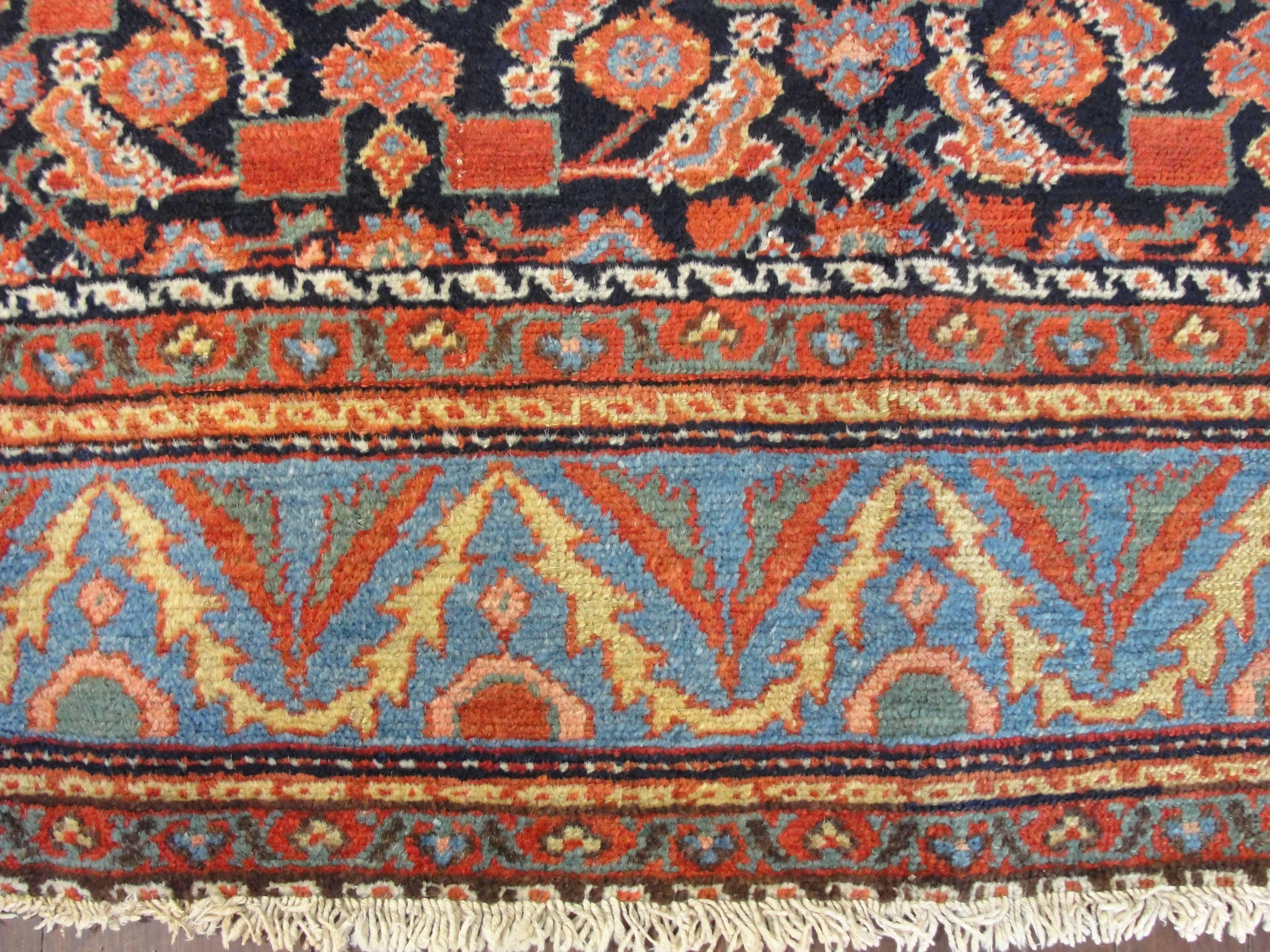 Antiker persischer Baktiari-Teppich, Laufsteg/Galley, Größe 5' x 10'8