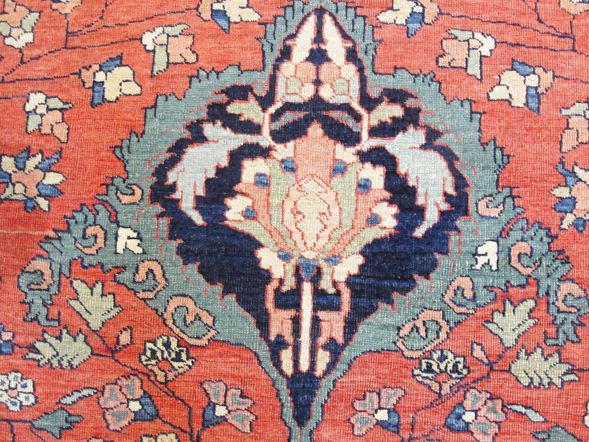 Antique Persian Feraghan Sarouk Carpet, 7' x 10'6