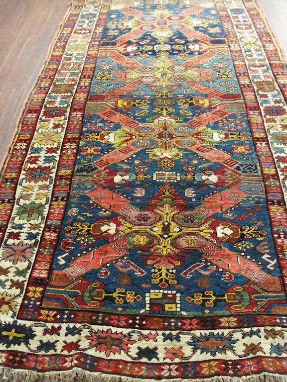 Seyshour Caucasian Rug, Amazing Colors at 1stDibs