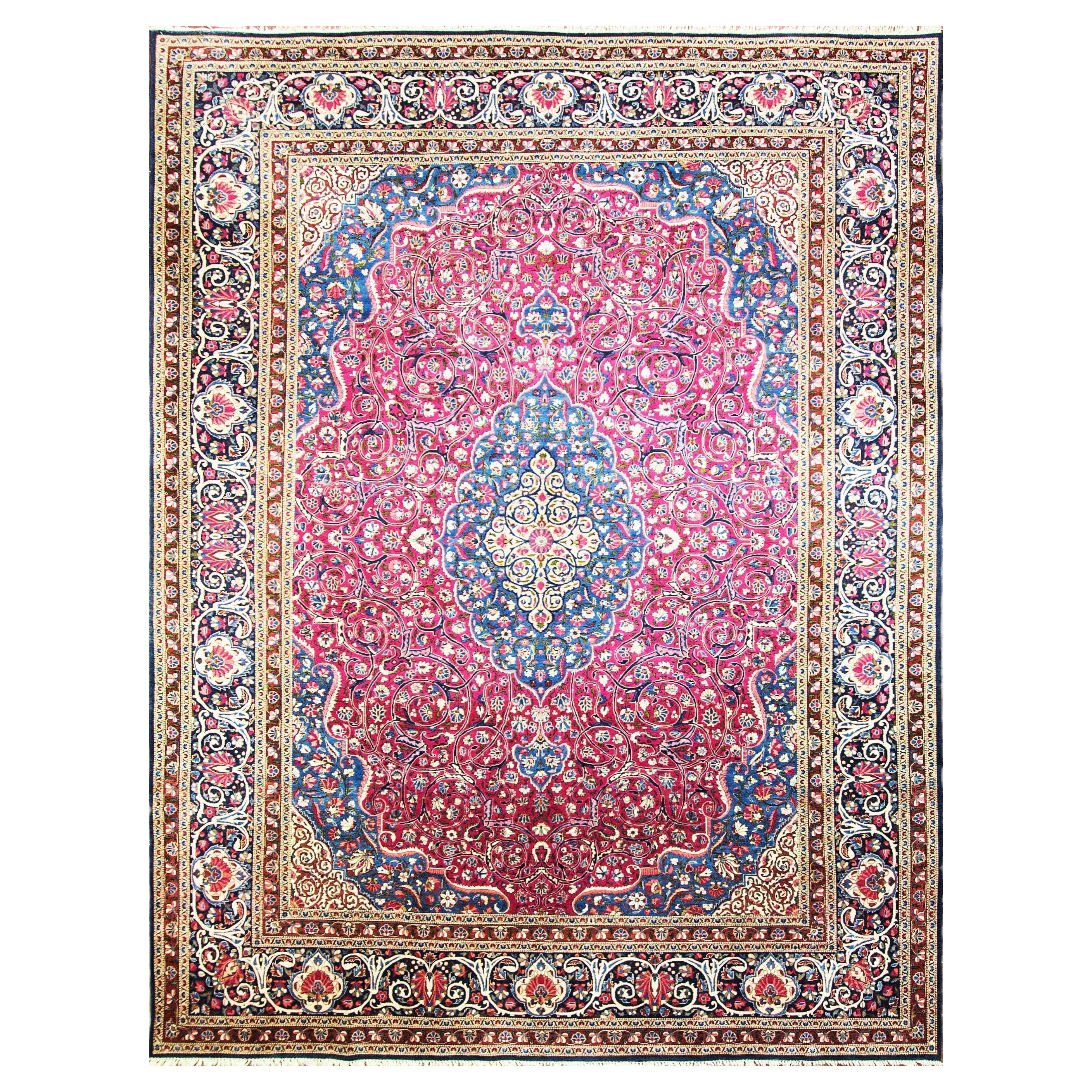 Antique Persian style Dabir Kashan Carpet, 8'4" × 11'4"
