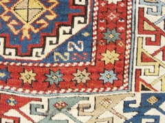 Antique Caucasian Shirvan Rug /Runner, 3'8" x 7'2"