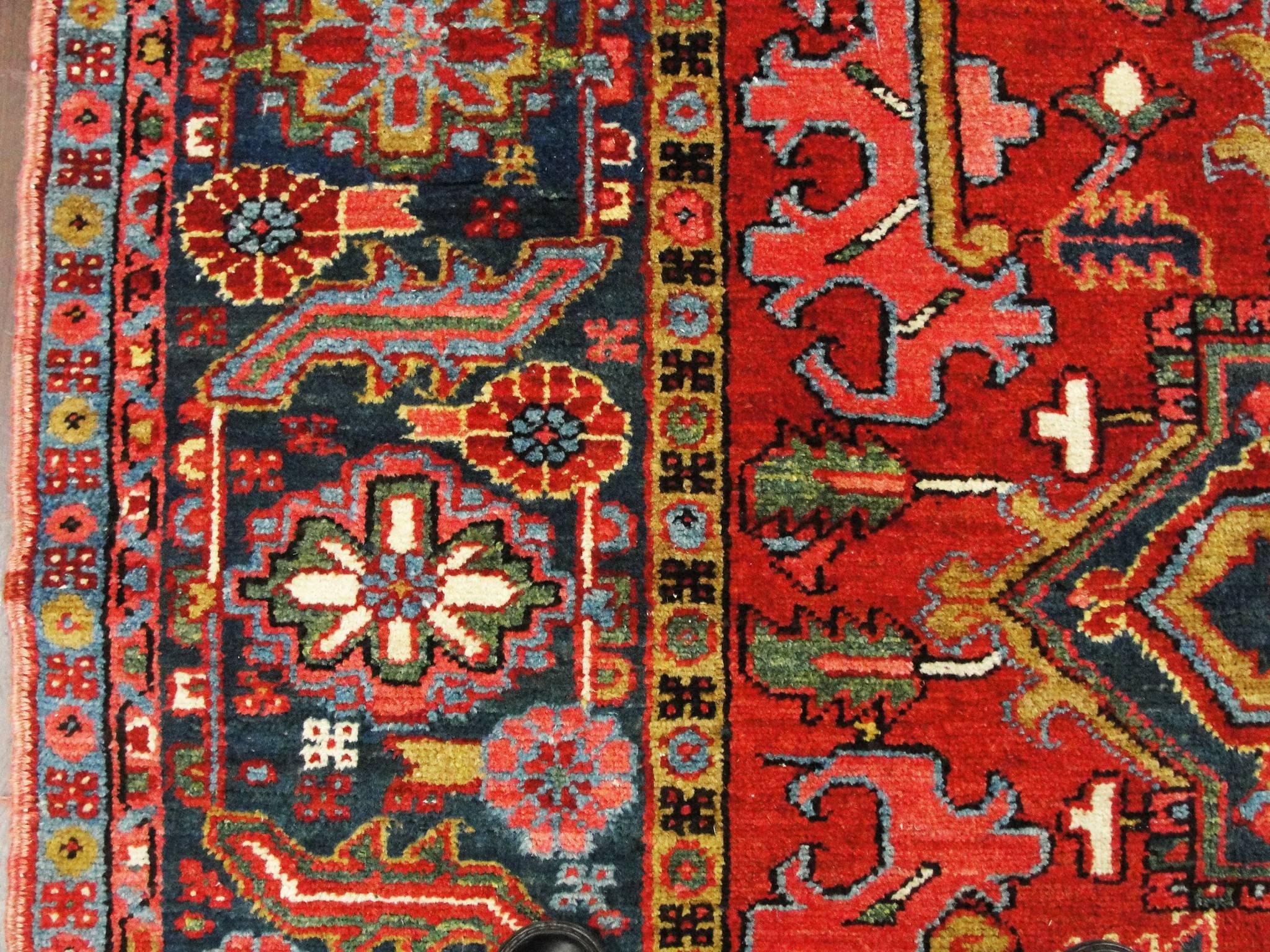 Spectacular Heriz, Karaja Carpet In Excellent Condition In Evanston, IL