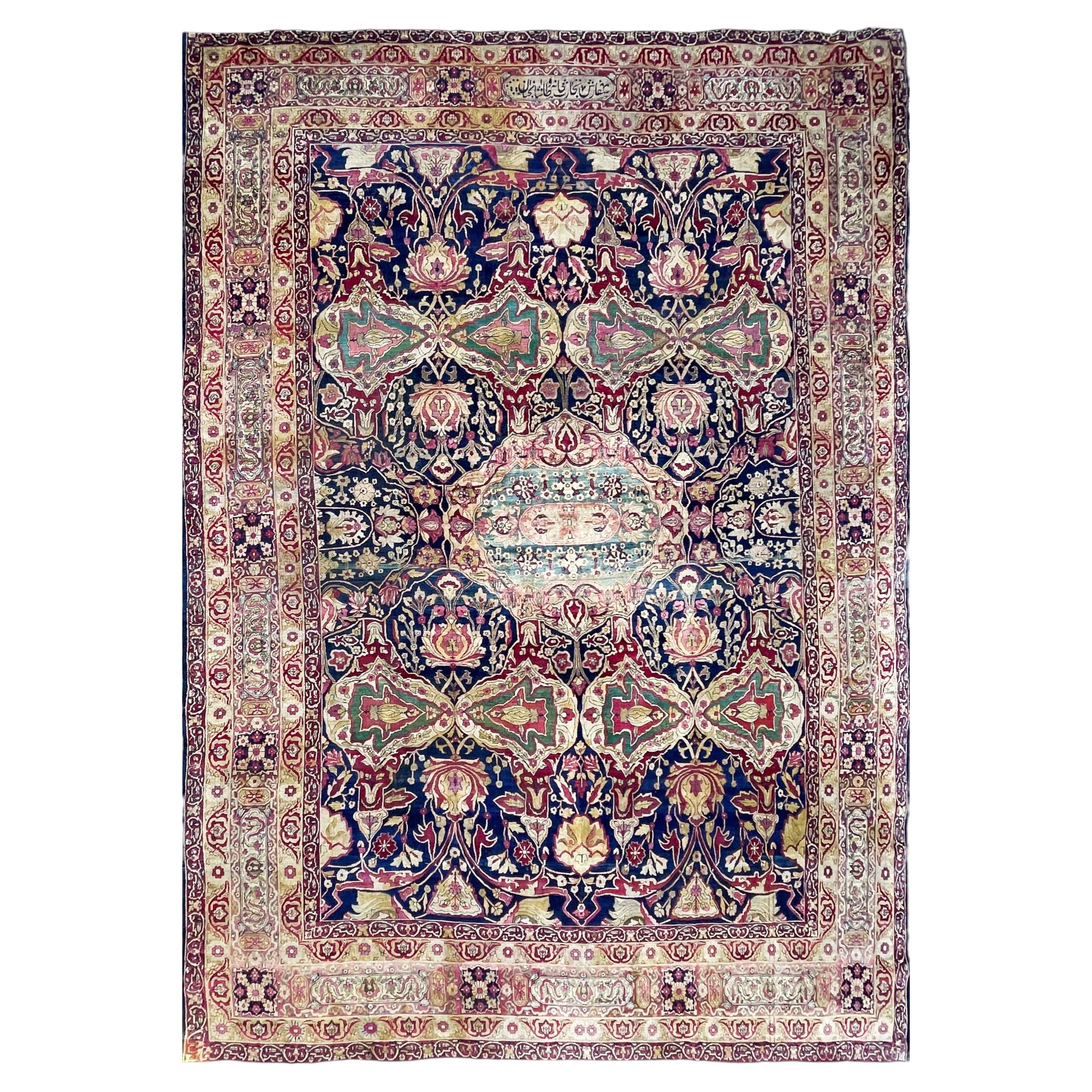 Antique Handmade carpet, 10'10" × 15'4"