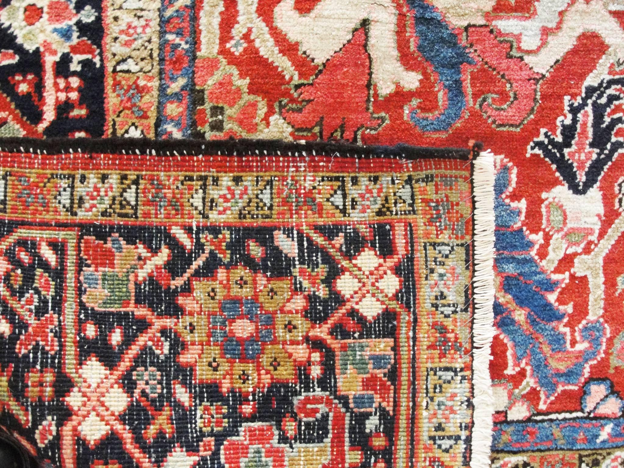 Heriz Serapi Antique Persian  Dragon Heriz/Serapi Carpet, 7'7