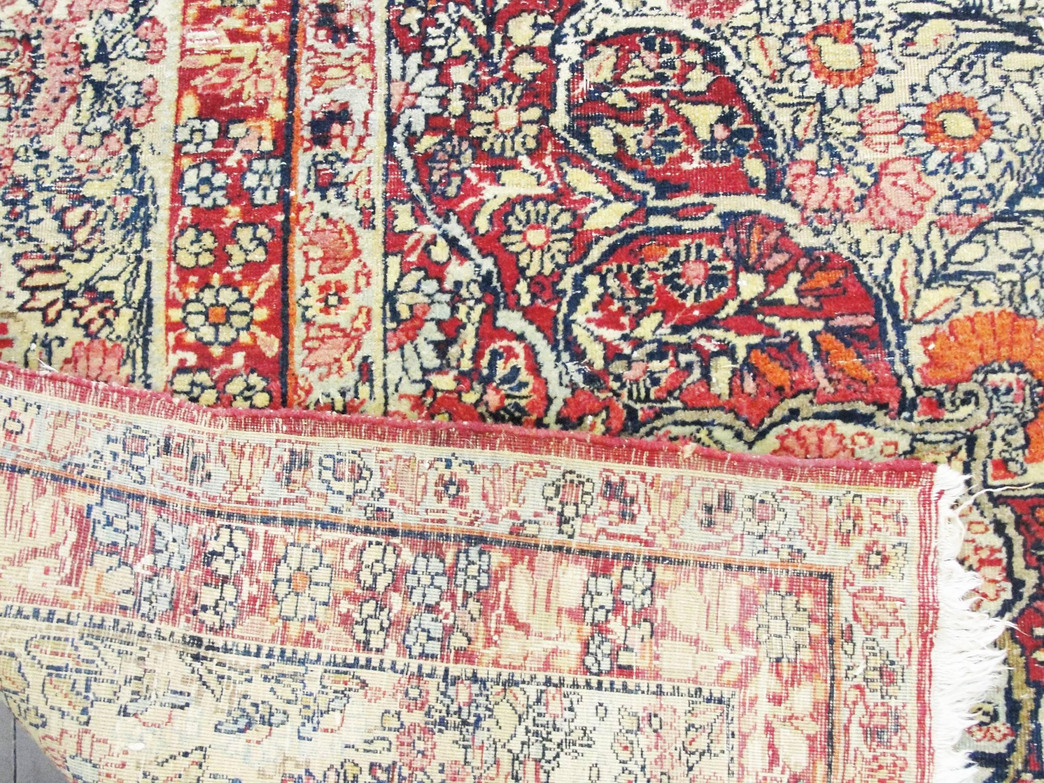 Kirman  Antique Persian Kermanshah Carpet, 6'10
