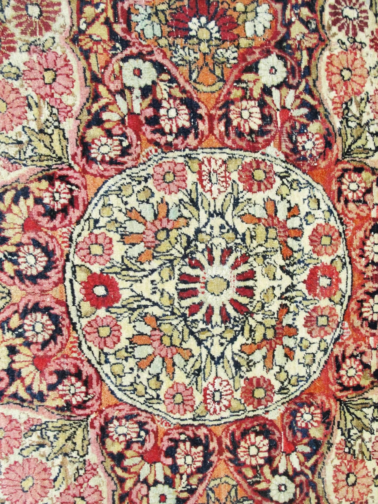 Hand-Woven  Antique Persian Kermanshah Carpet, 6'10