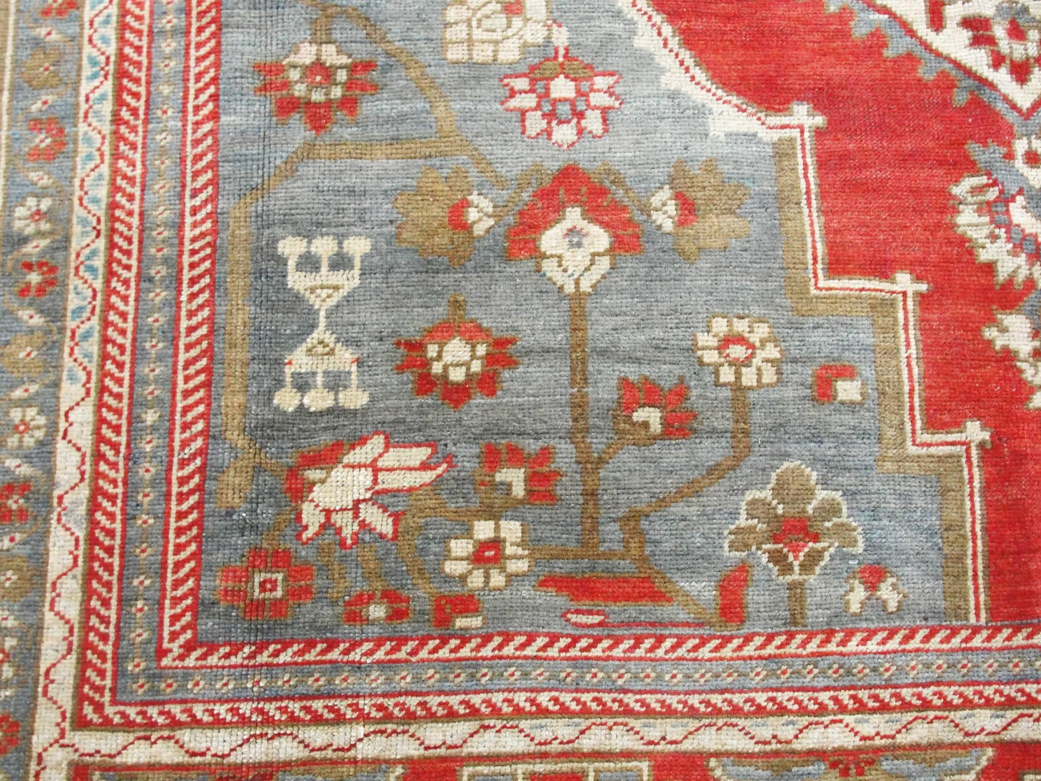 Hand-Woven Oushak Carpet