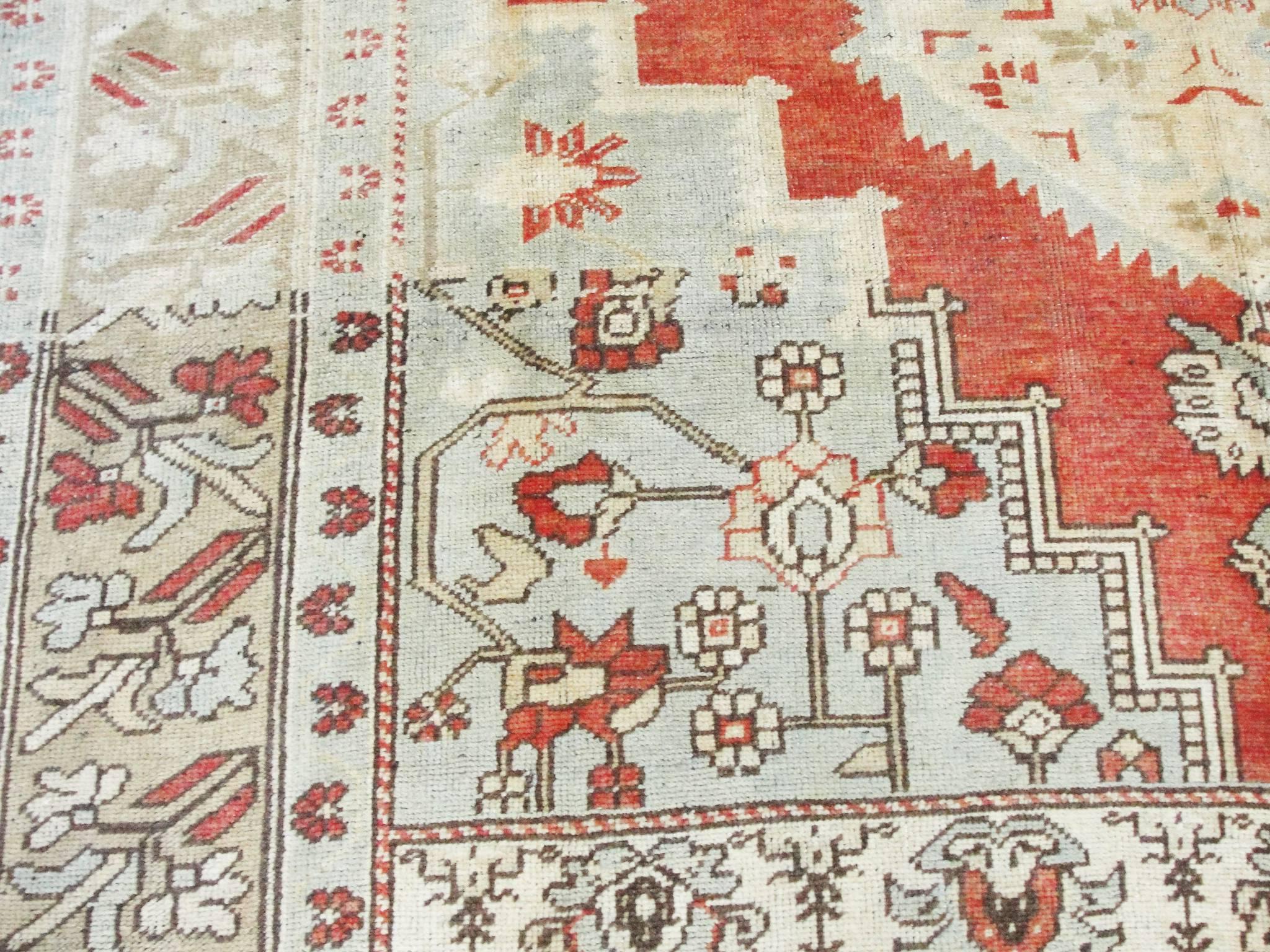 Wool Oushak Carpet, Turkey 6'5
