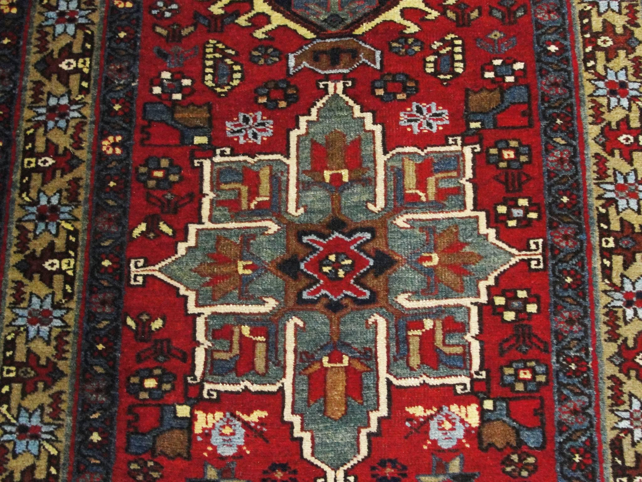 Antique Persian Karaja/ Heriz Runner, 2'9