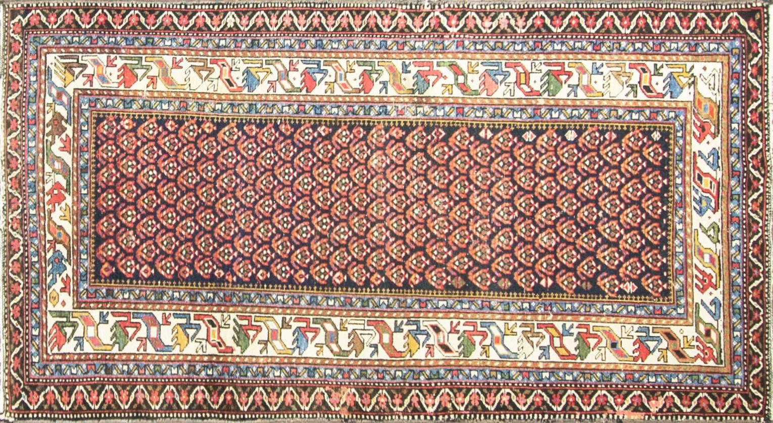 Caucasian rugs are primarily produced as village productions rather than city pieces. Made from materials particular to individual tribal provinces, the rugs of the Caucasus normally display bold geometric designs in primary colours. Styles typical