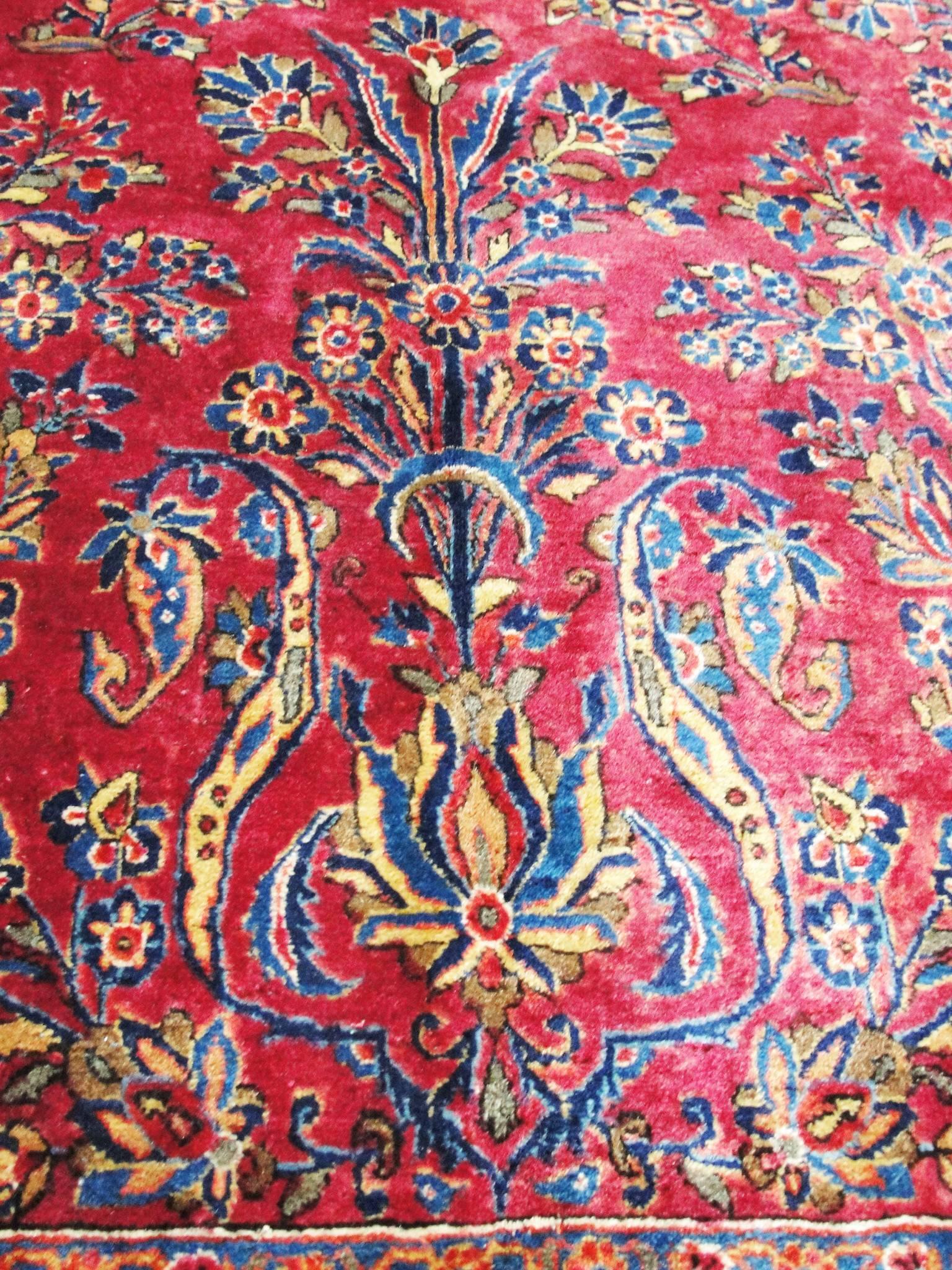 Tapis persan ancien de Manchester Kashan,  8'11