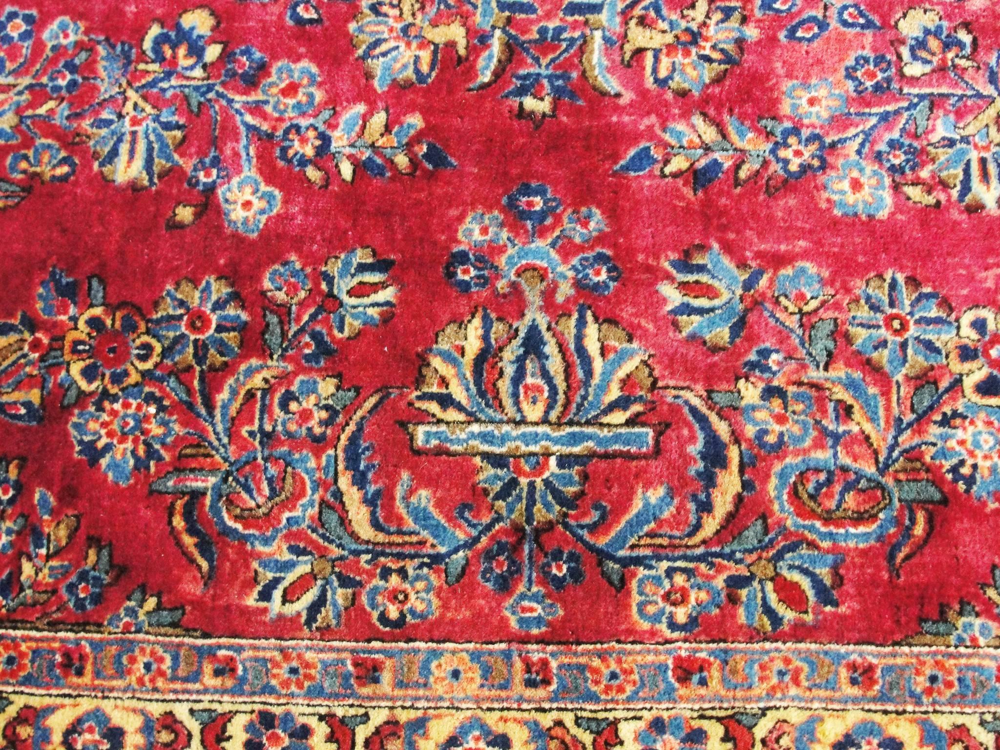 Hand-Woven Antique Persian Manchester Kashan Carpet,  8'11