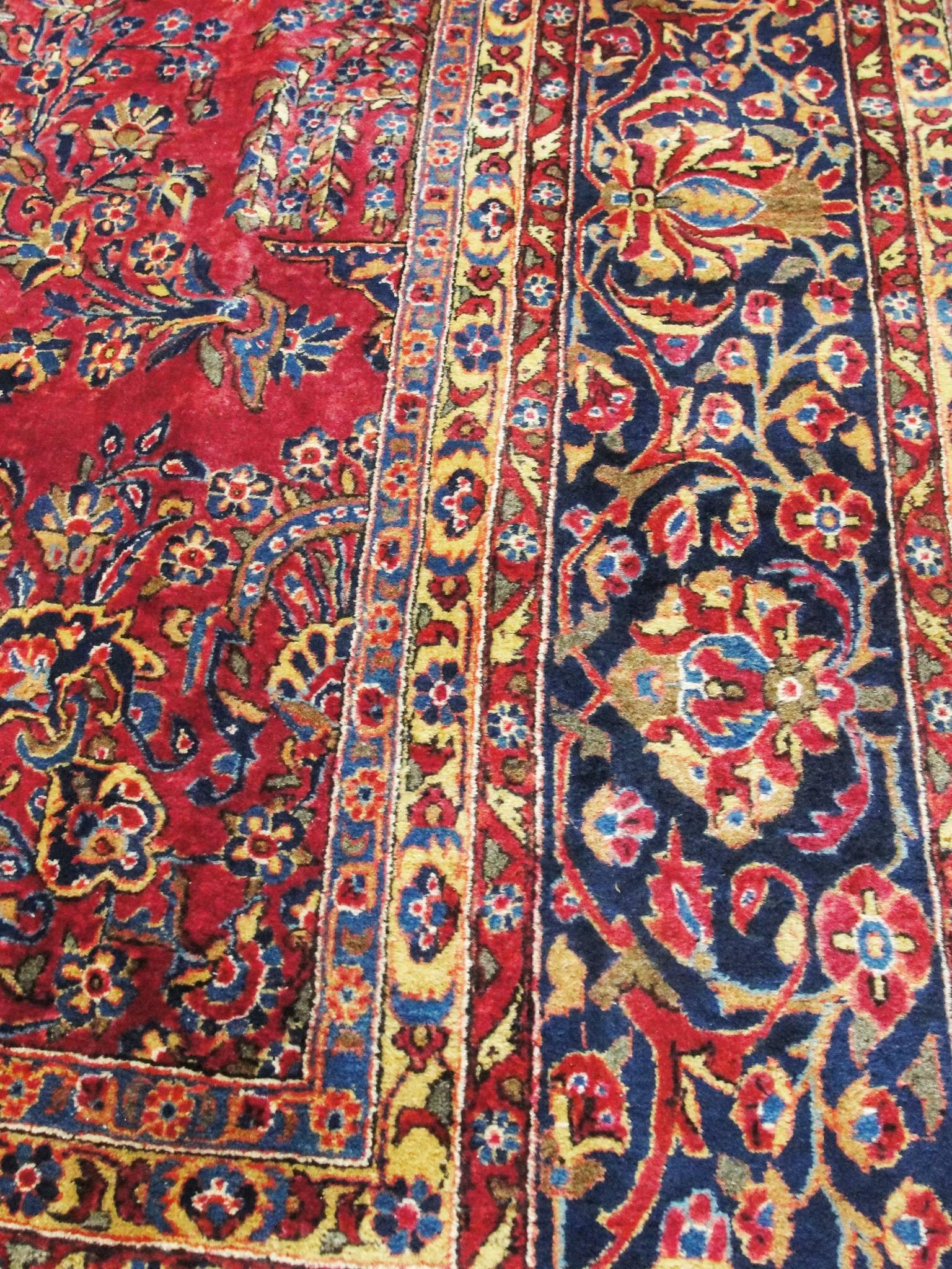 Antique Persian Manchester Kashan Carpet,  8'11