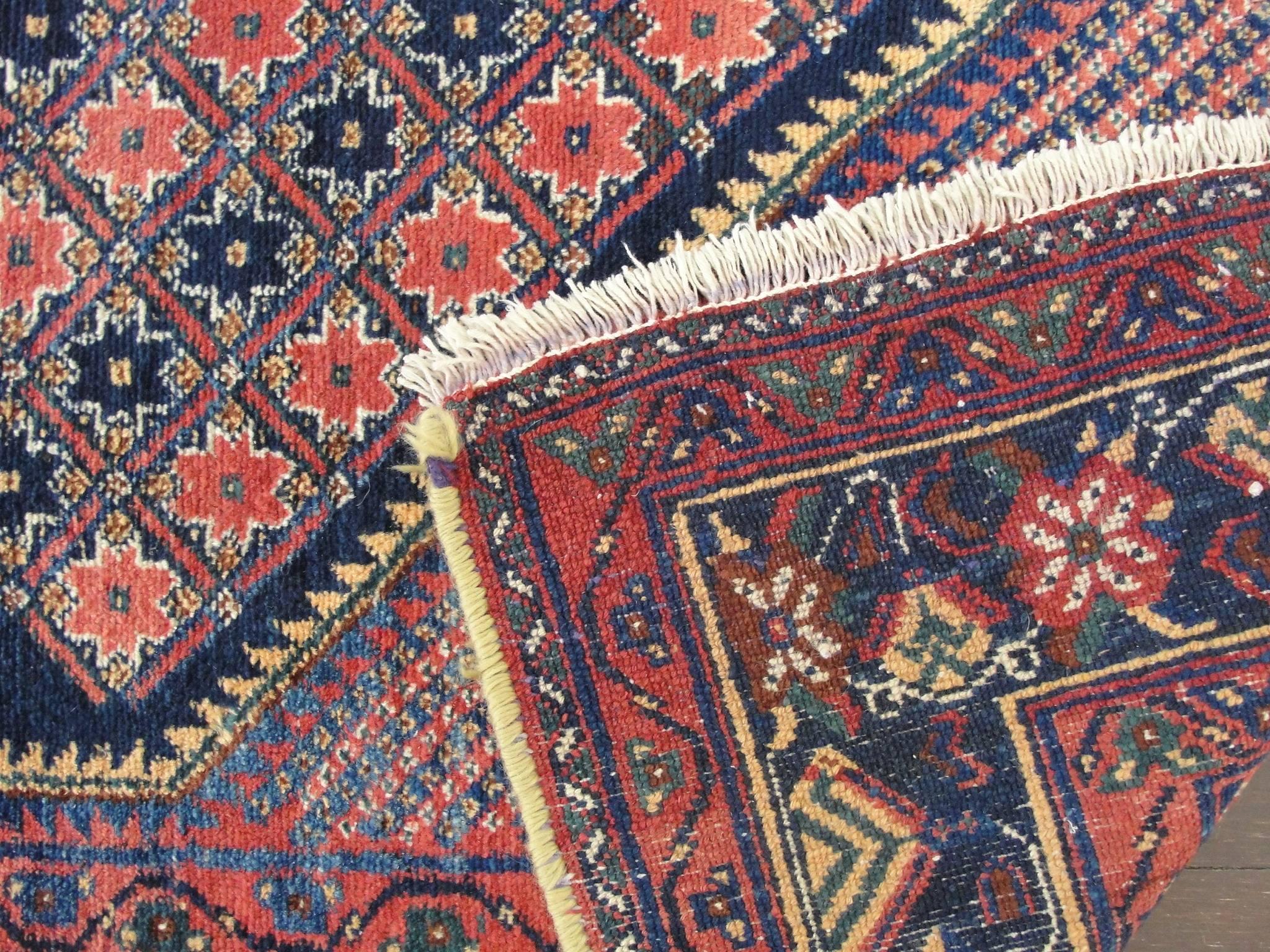 Tribal Antique Persian Bakhtiari Rug, 4'7