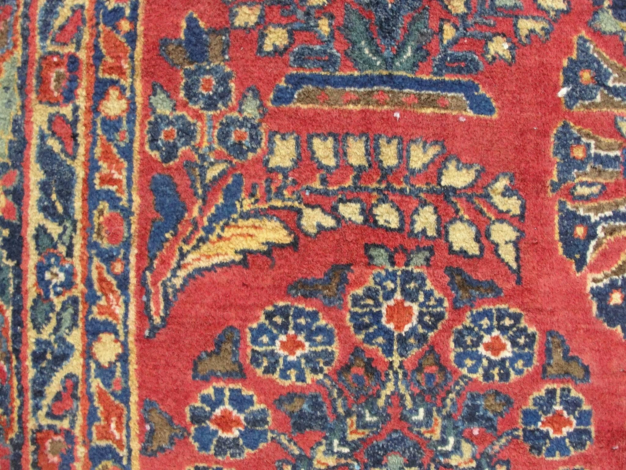 Hand-Woven Marvelous Persian Sarouk, c-1920's