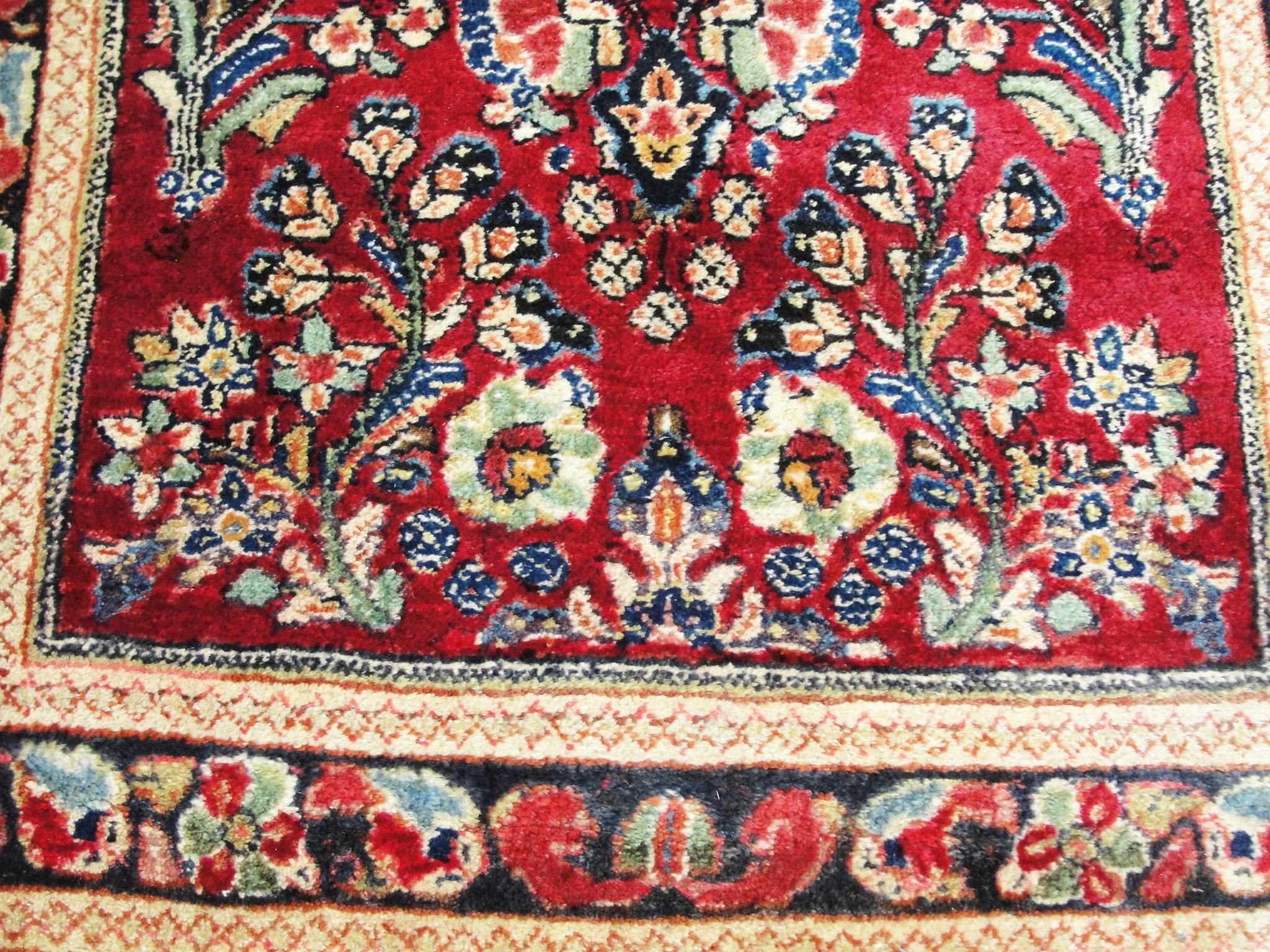 Sarouk Farahan Antique Persian Sarouk Runner  For Sale