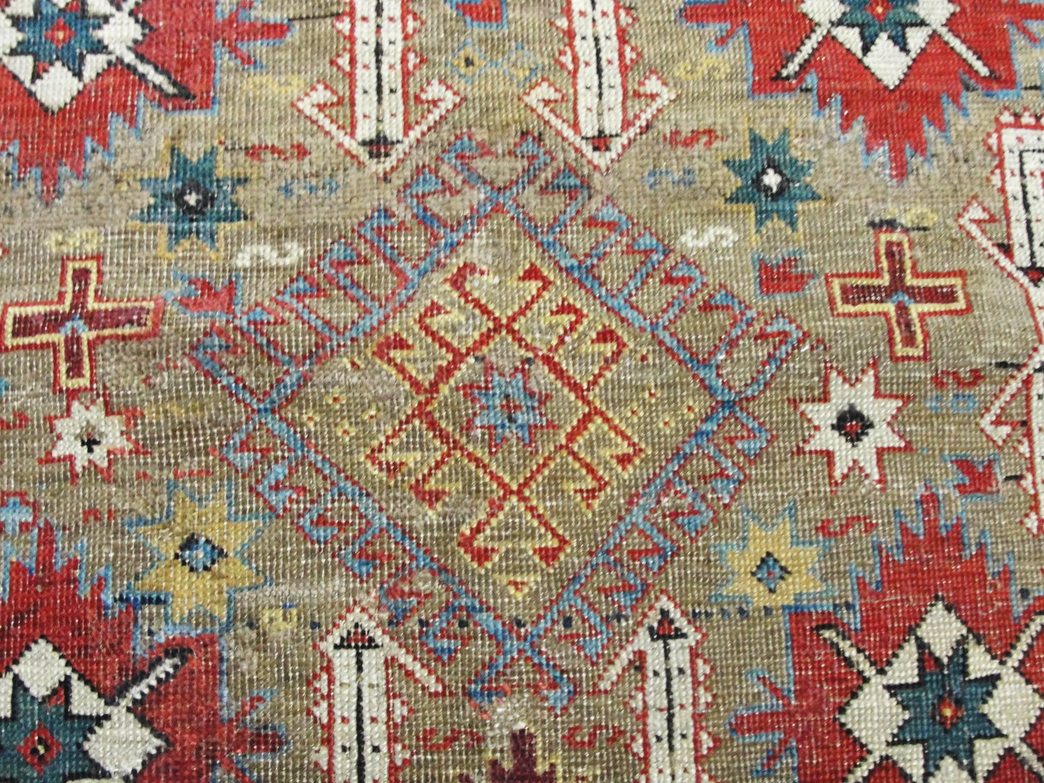 Persian Antique Shirvan, Caucasian Rug, 4'1