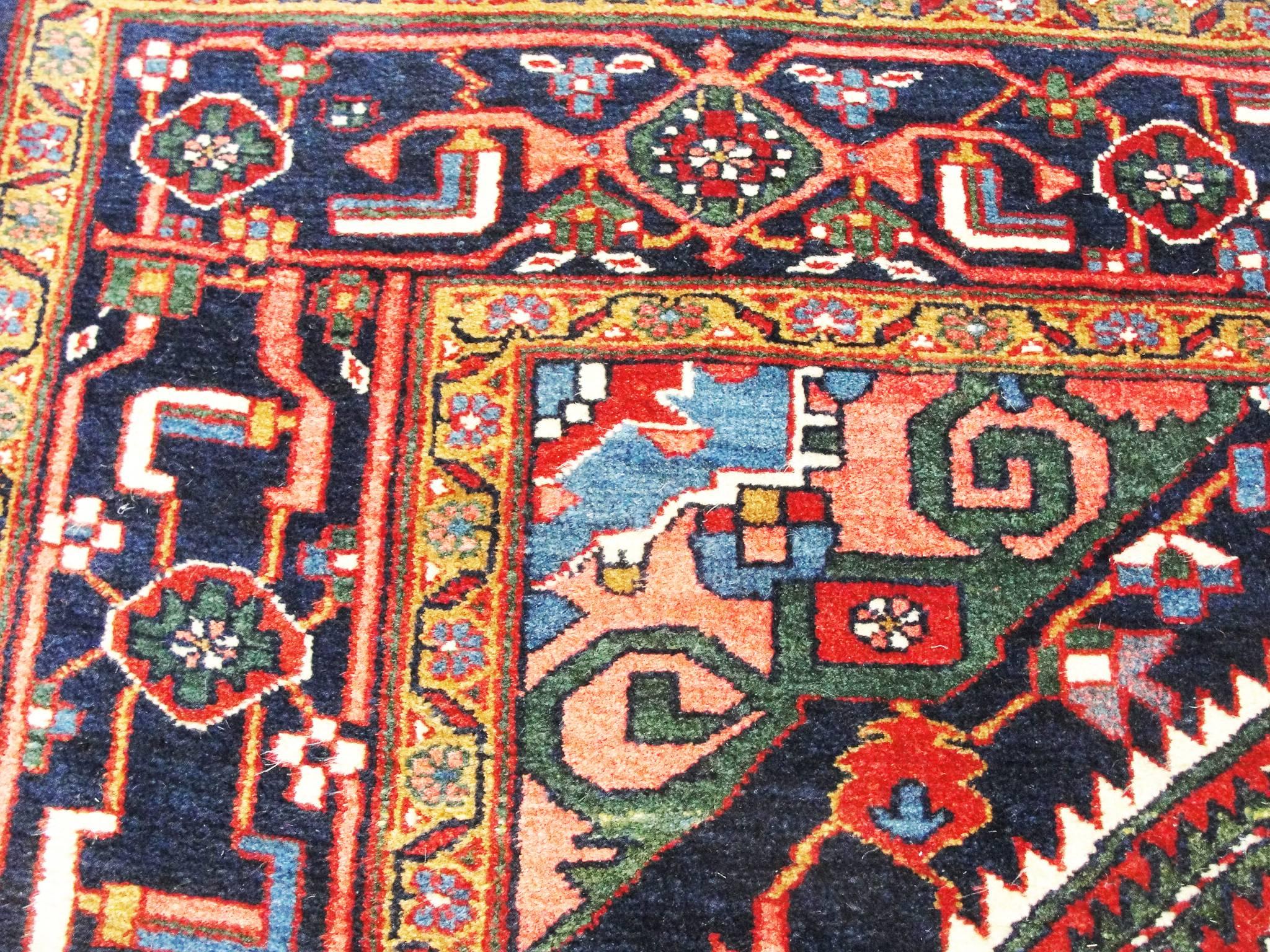 Antique Persian Heriz Rug, 4'10