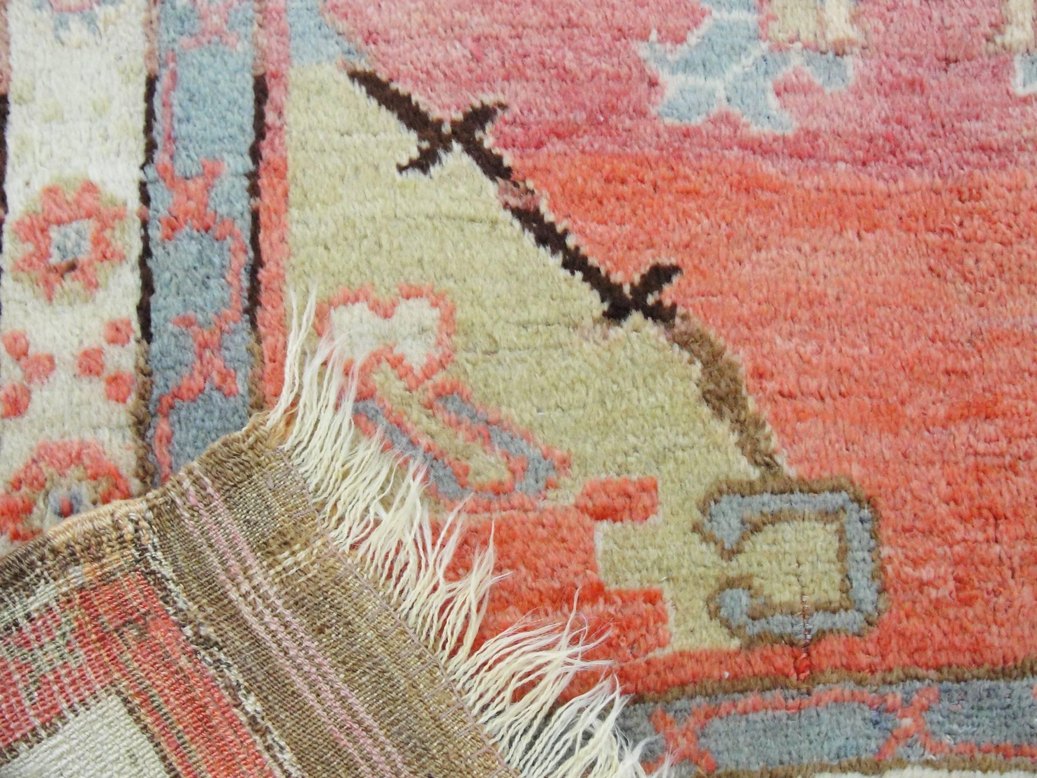 Turco Tappeto antico turco Oushak Sampler 2'8