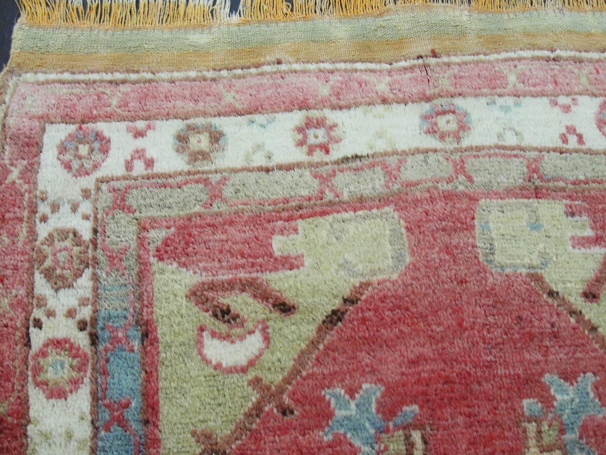 20th Century Antique Turkish Oushak Sampler Rug 2'8