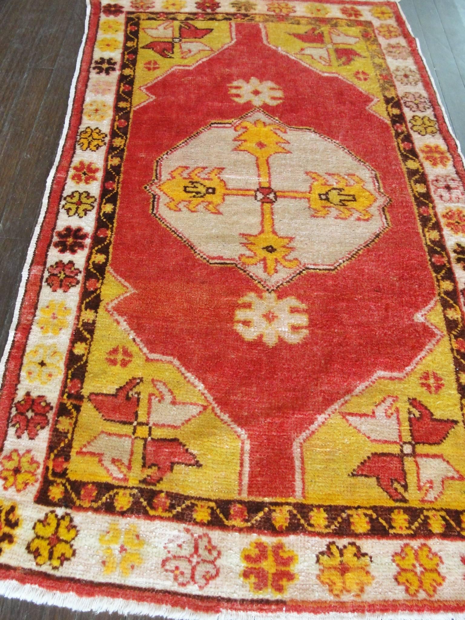 Early 20th Century  Antique Anatolian Oushak Rug, Free Shipping