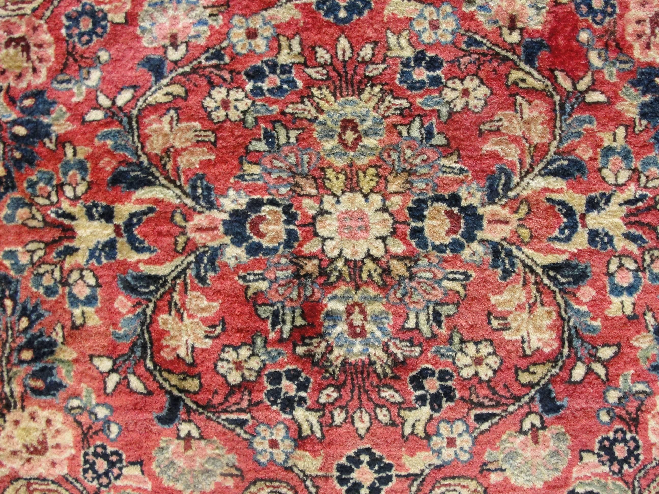 Wool  Persian Sarouk, Example Of Fine Rug