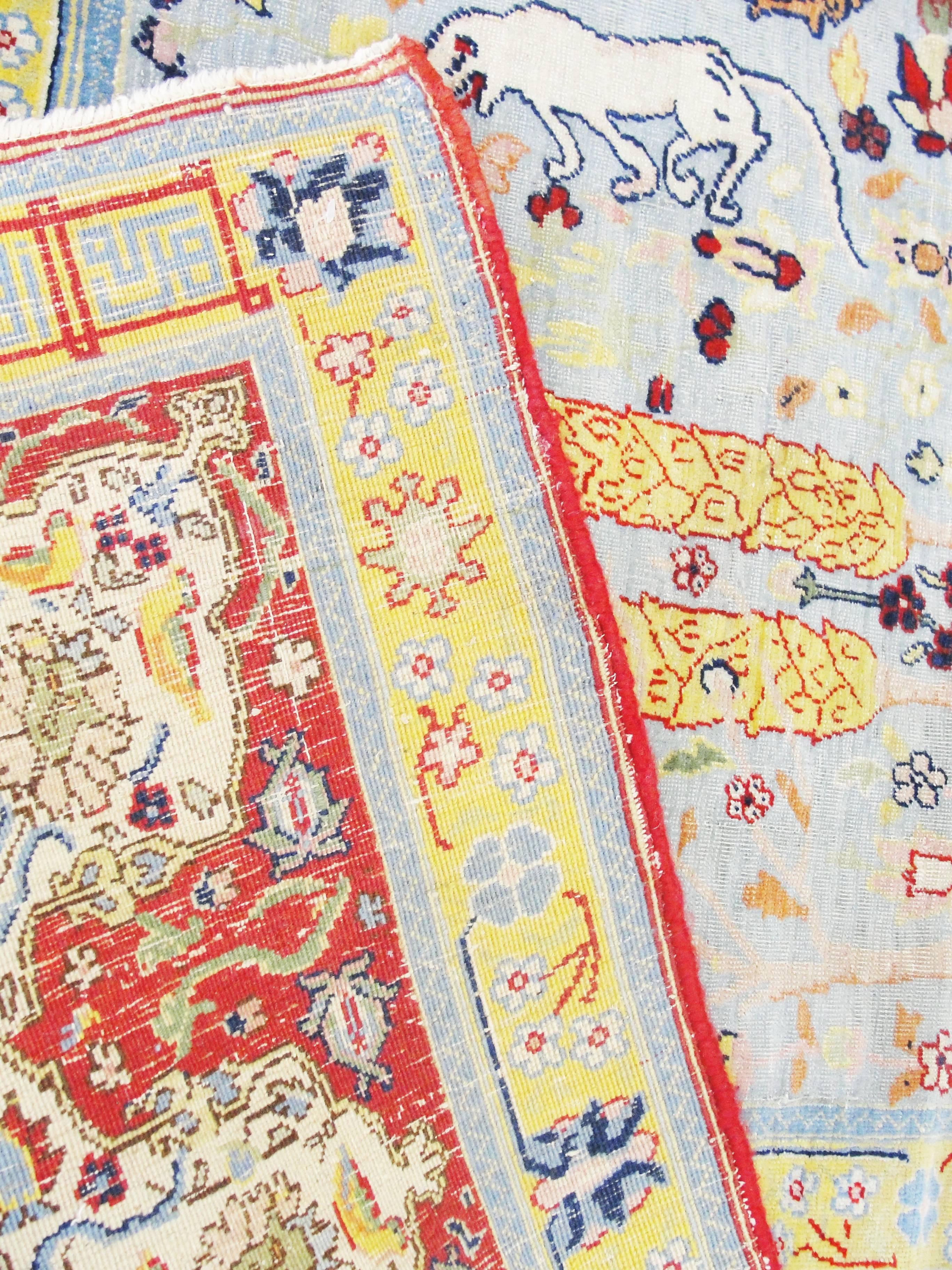 Oushak  Antique Turkish Hereke Carpet  6'6