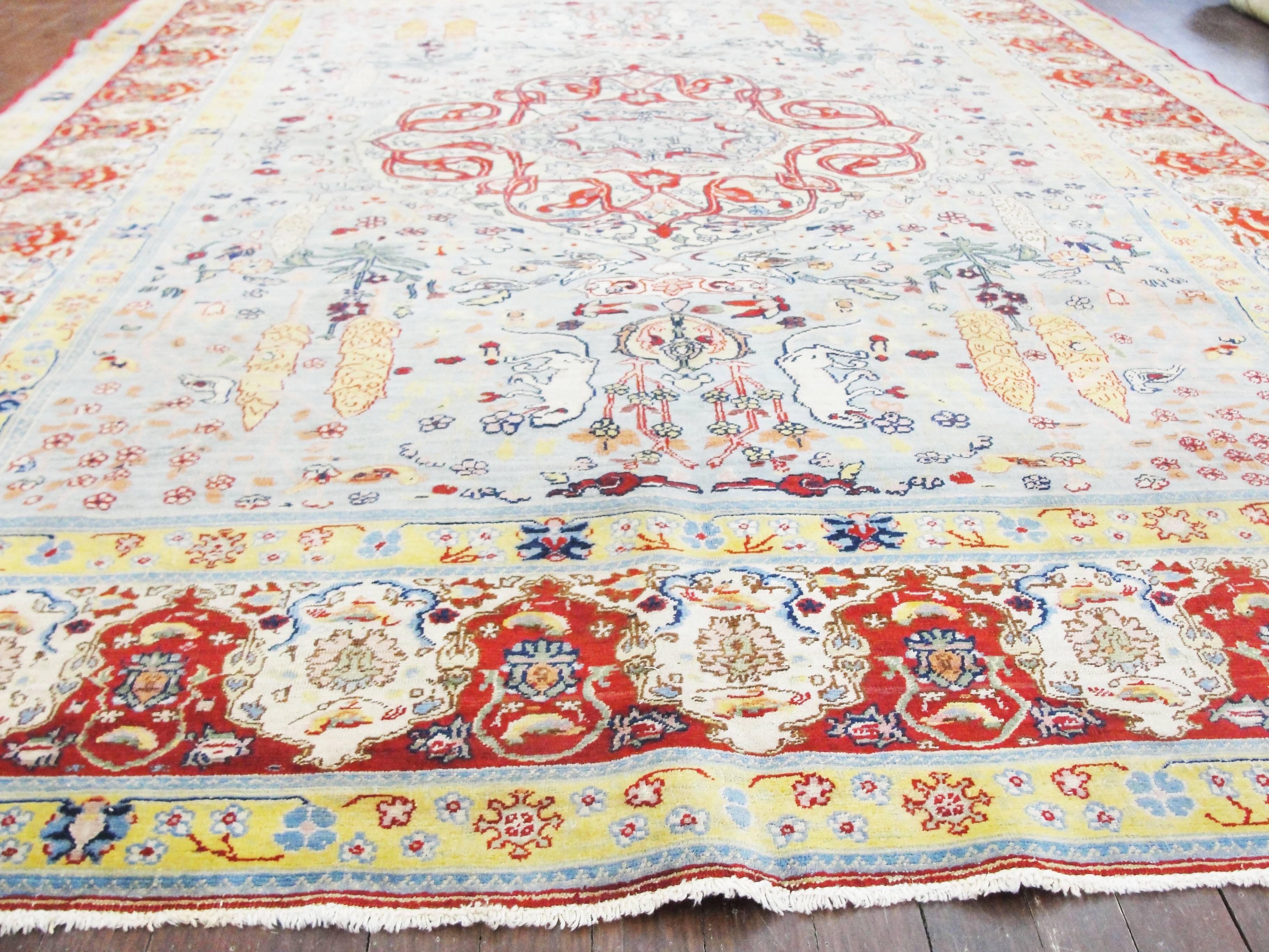  Antique Turkish Hereke Carpet  6'6